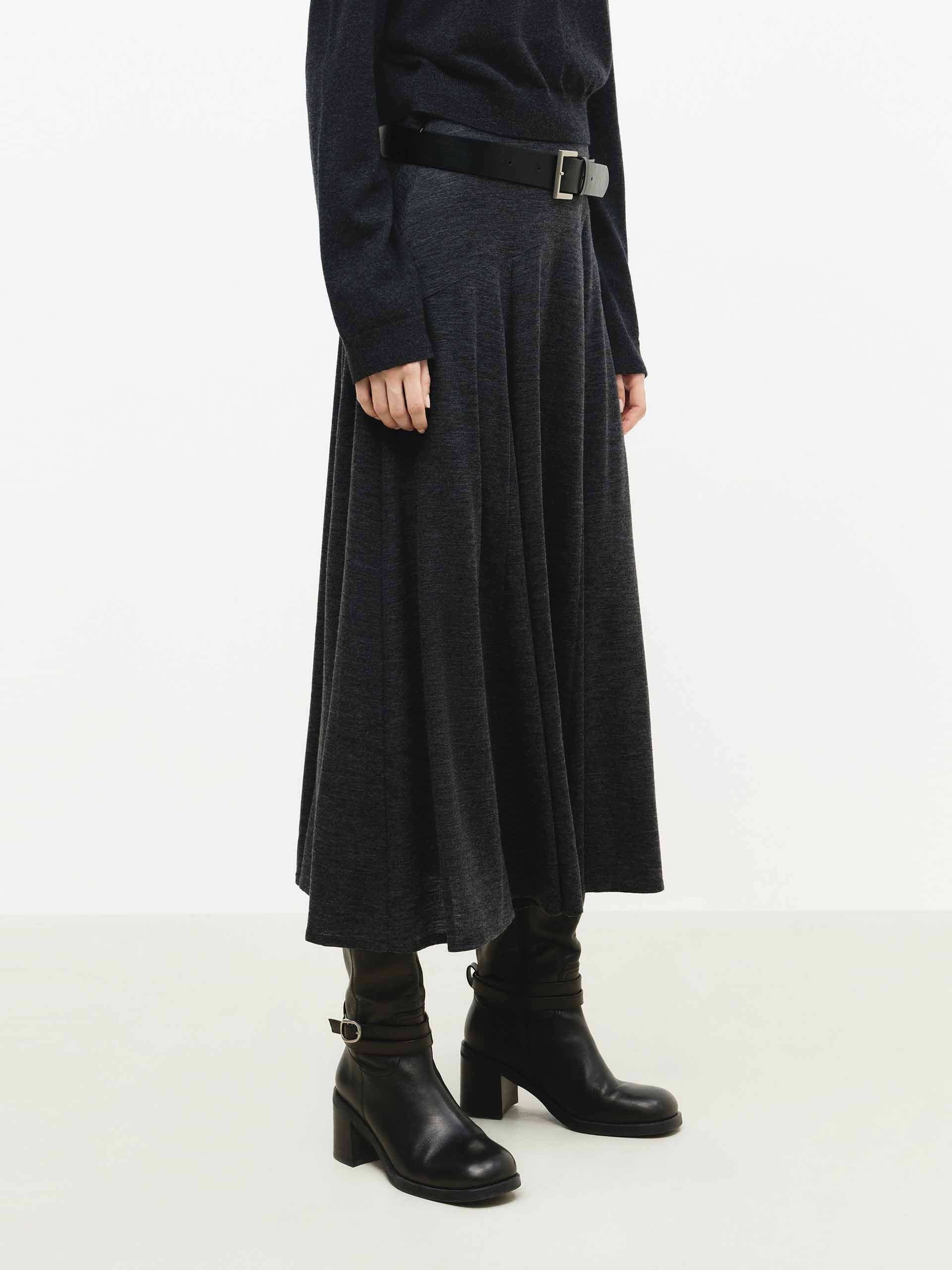 Flowy Hem Midi Skirt - Image 3