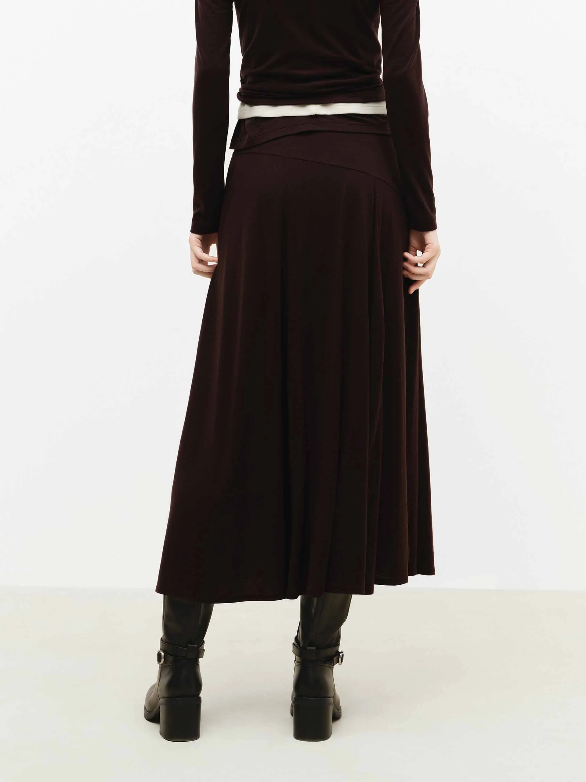 Flowy Hem Midi Skirt - Image 6