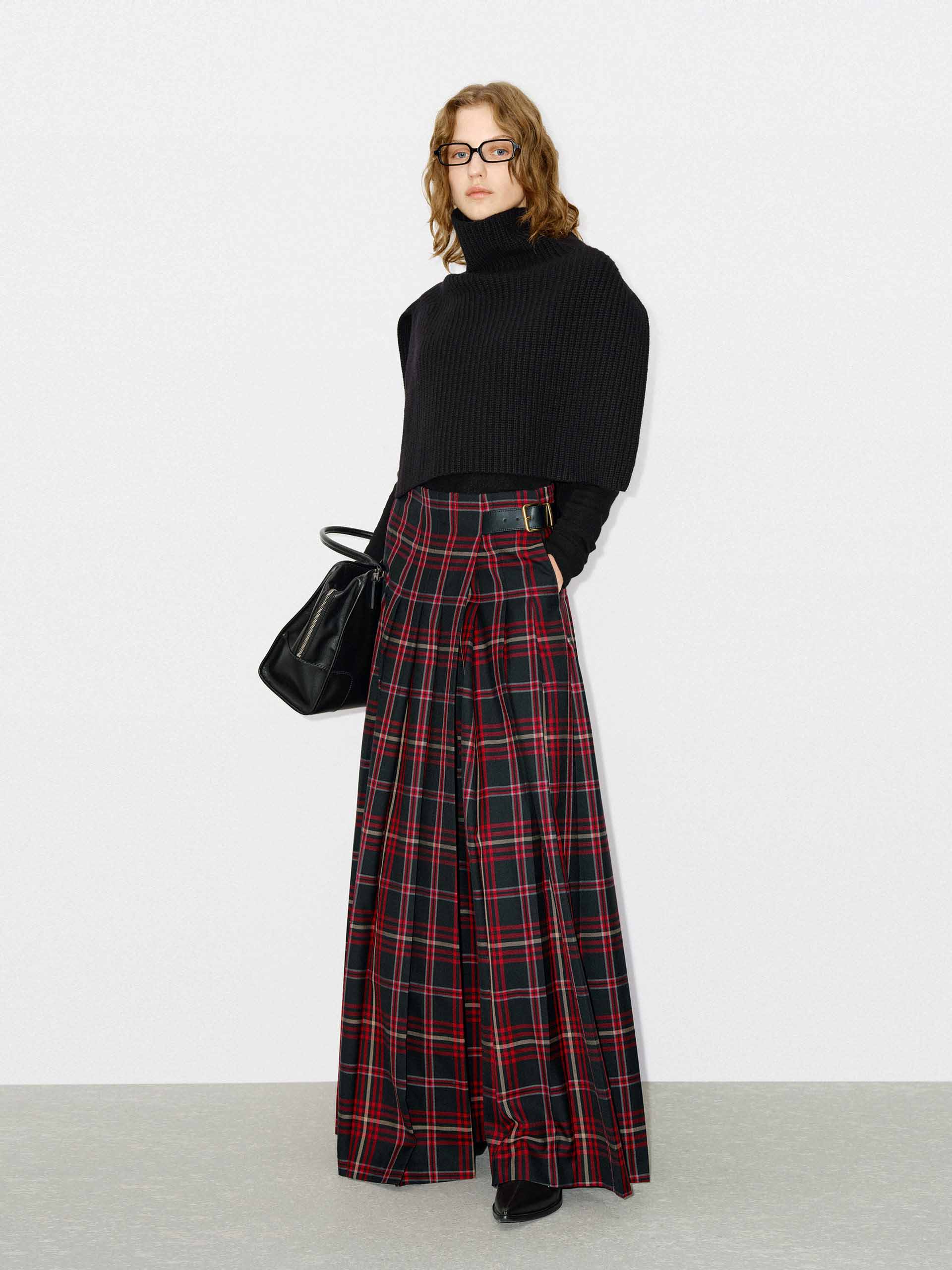 Flowy Plaid Maxi Skirt - Image 10
