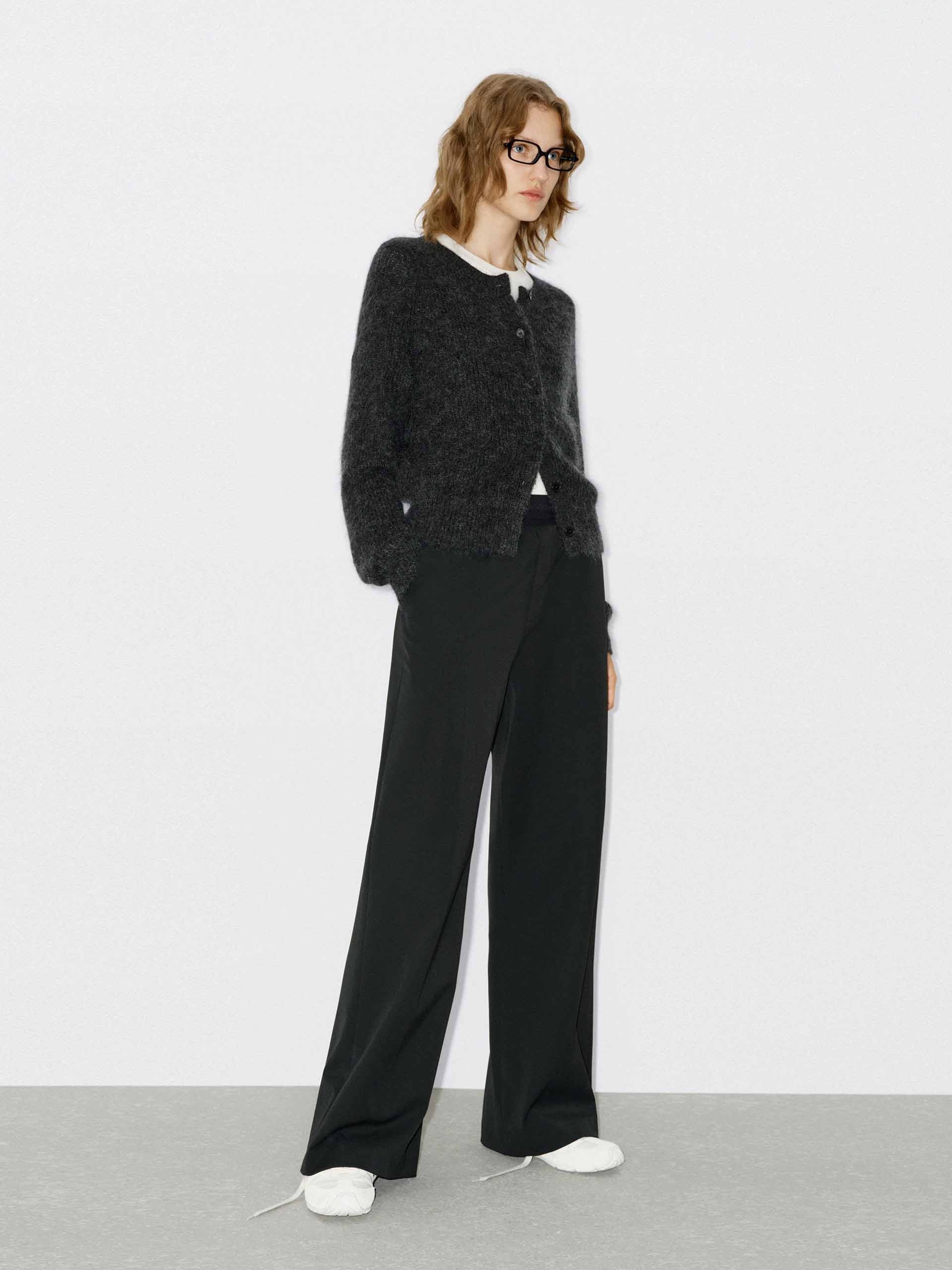 Fluffy Textured Knit Cardigan - Image 10