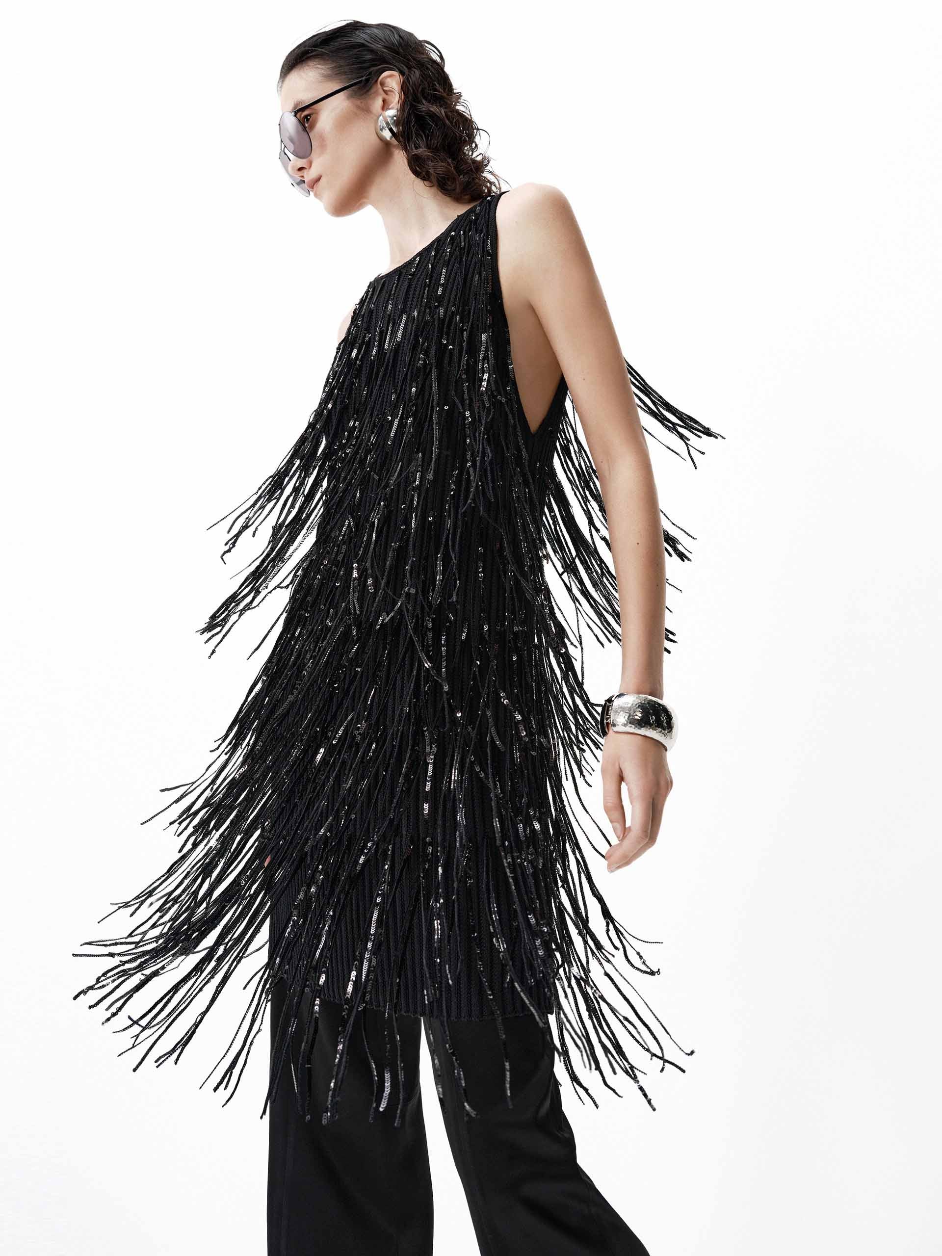 Fringed Detail Tank Dress - Image 2