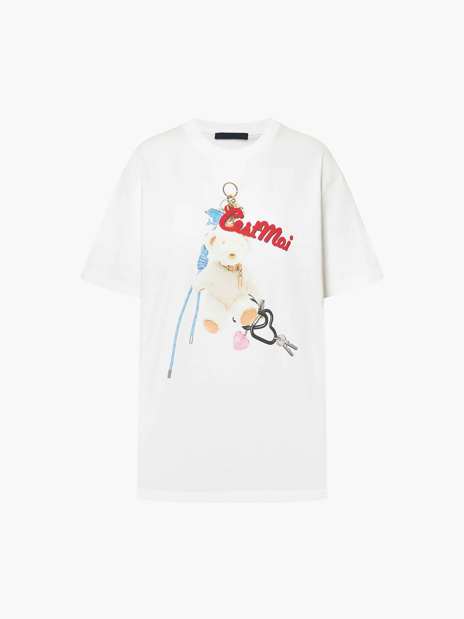 Front Bear Print Cotton T-shirt - Image 13
