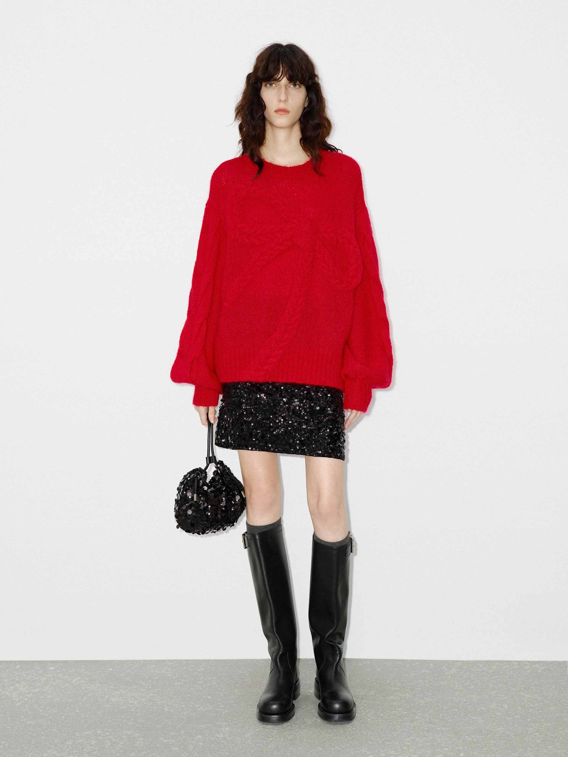 Front Bow Loose Sweater - Image 2