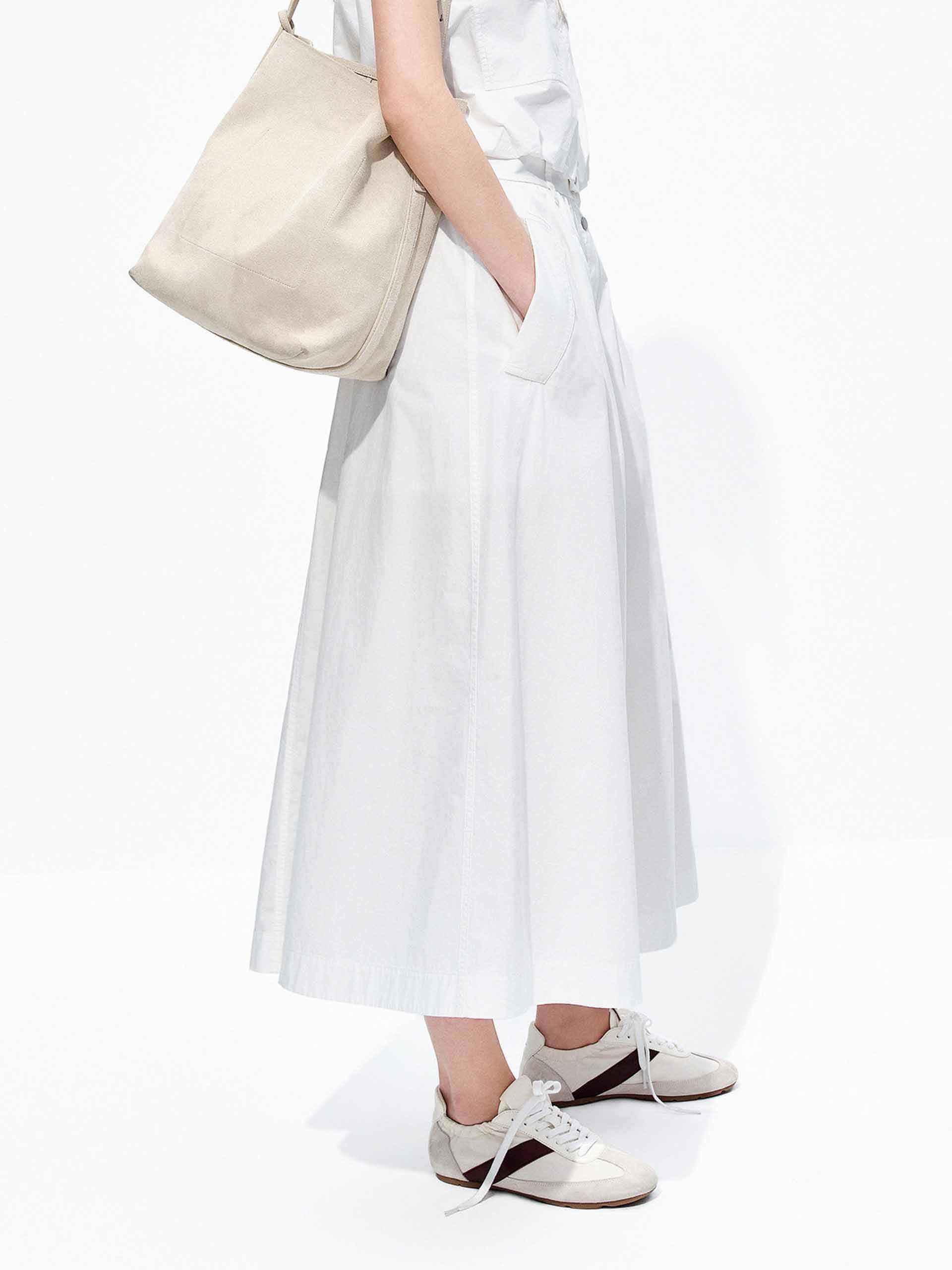 Front Button A-line Skirt - Image 11