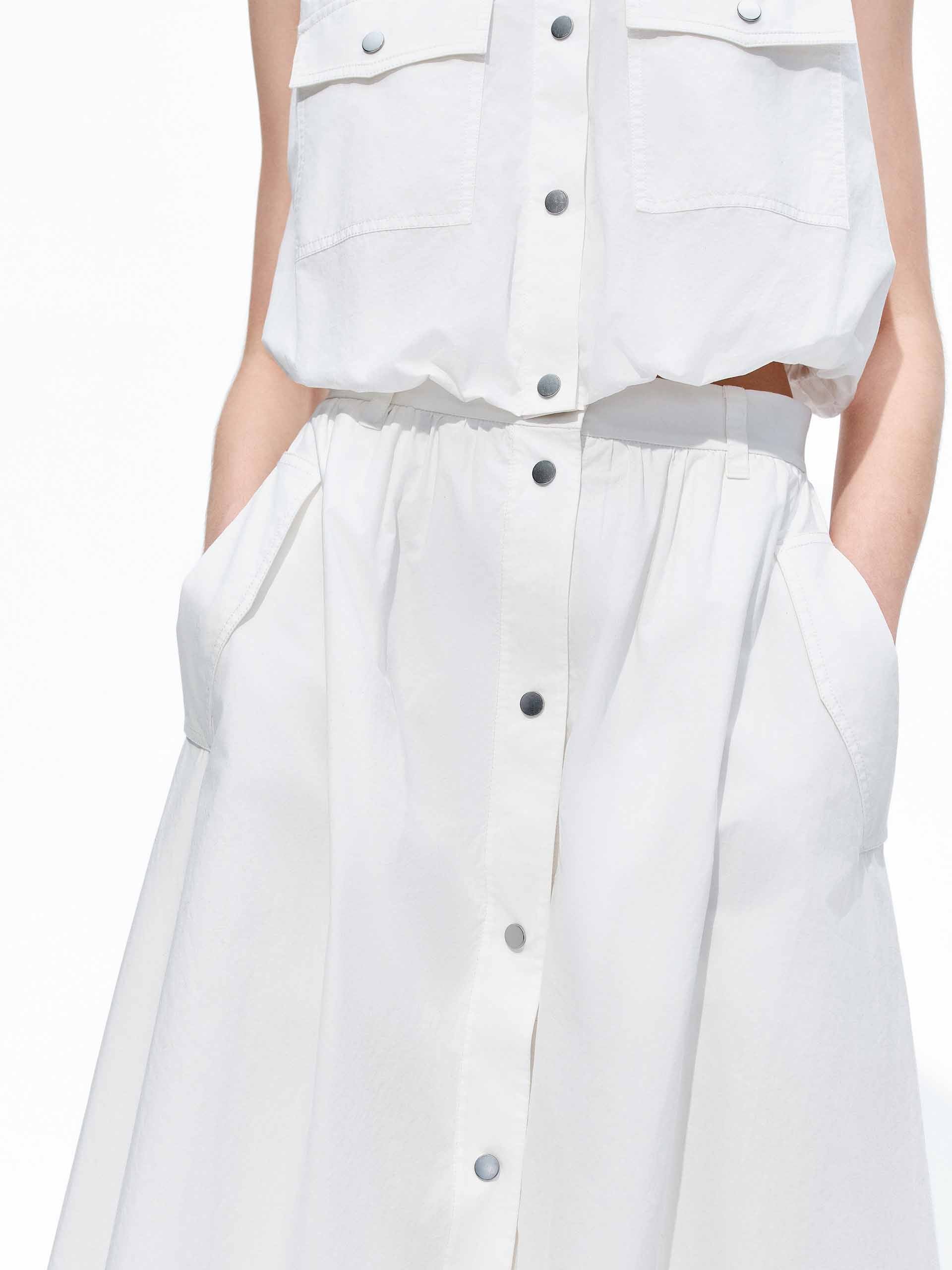 Front Button A-line Skirt - Image 16