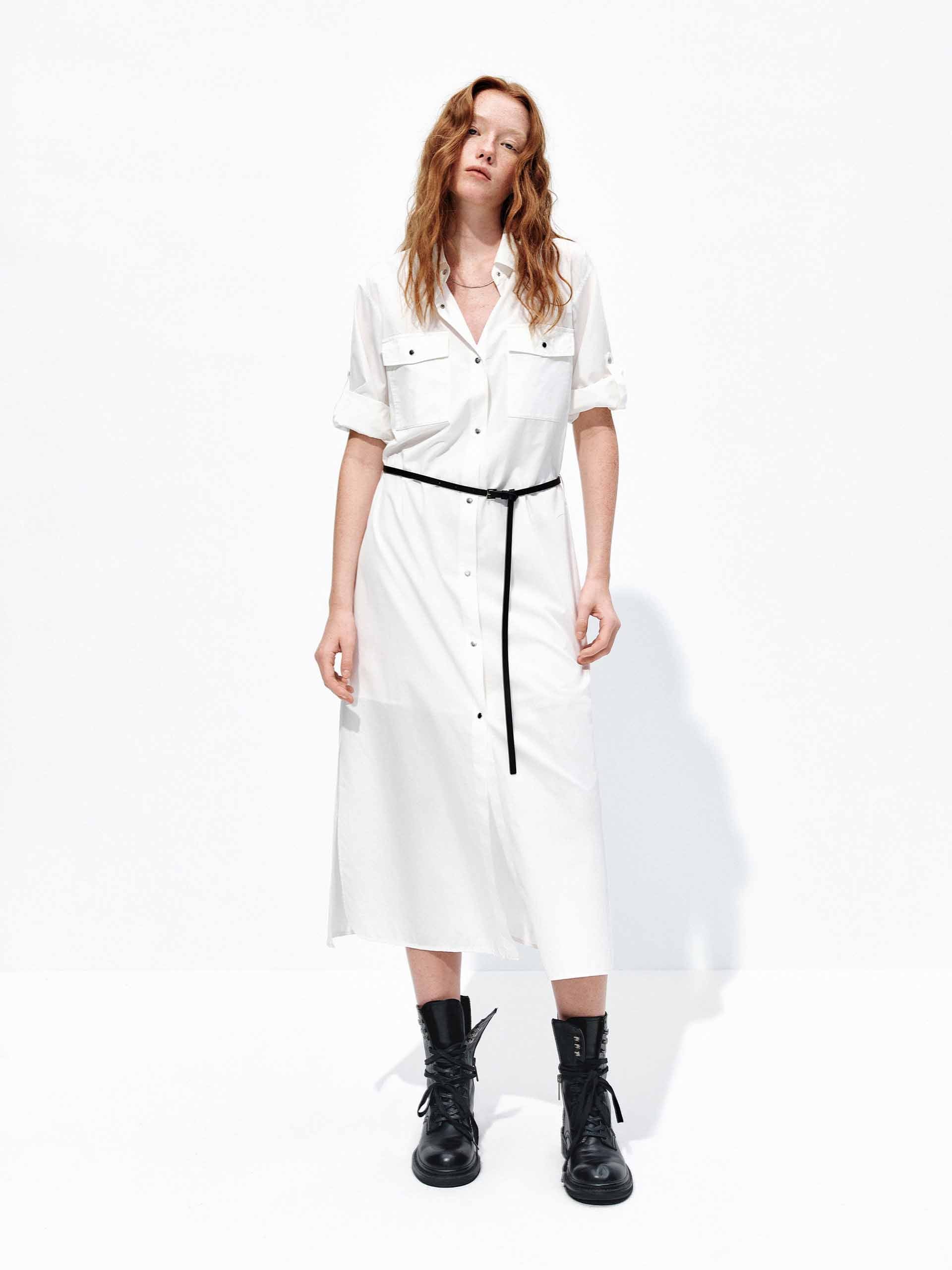 Front Button Shirt Dress