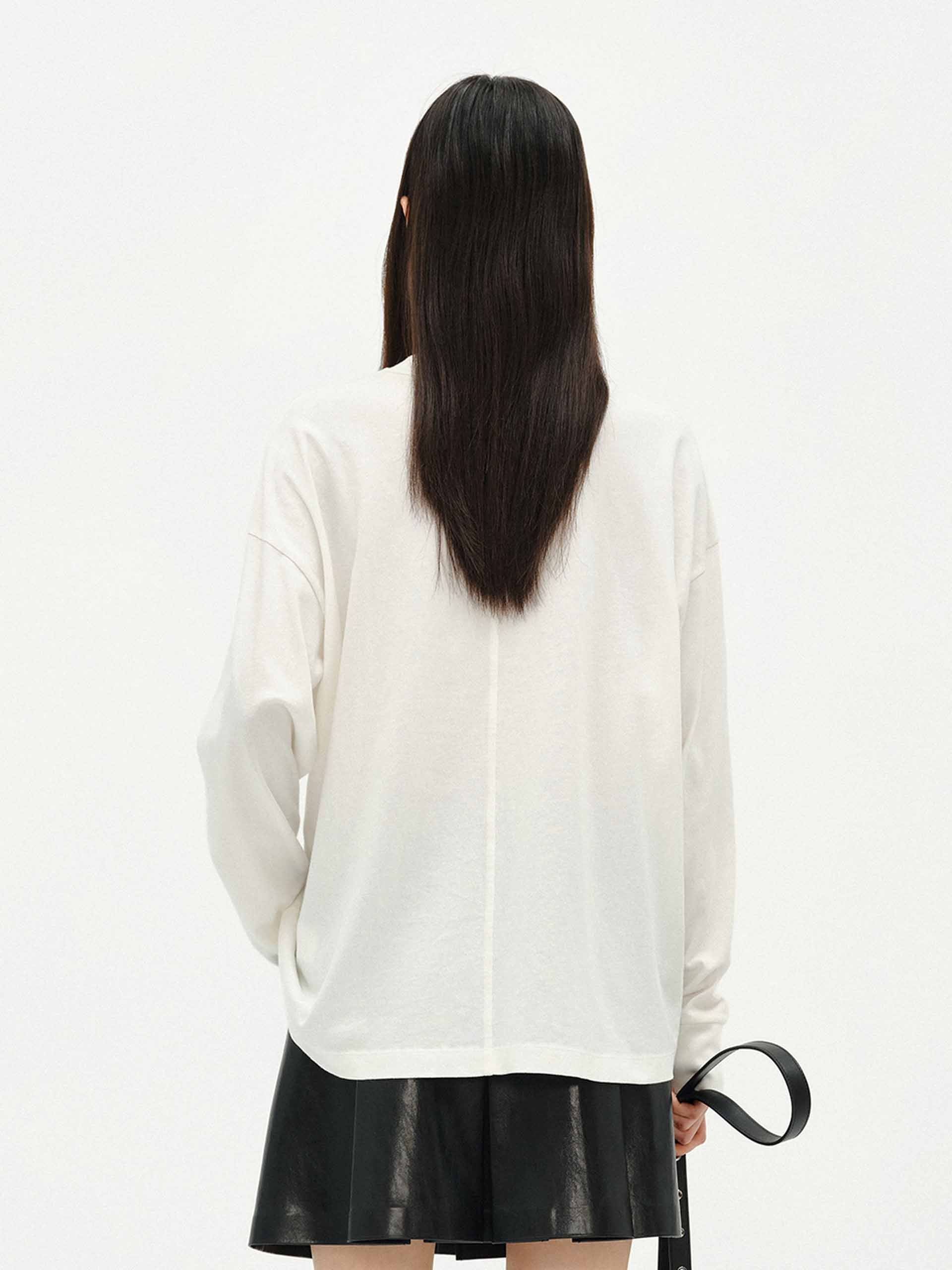 Front Embroidery Loose T-shirts - Image 14