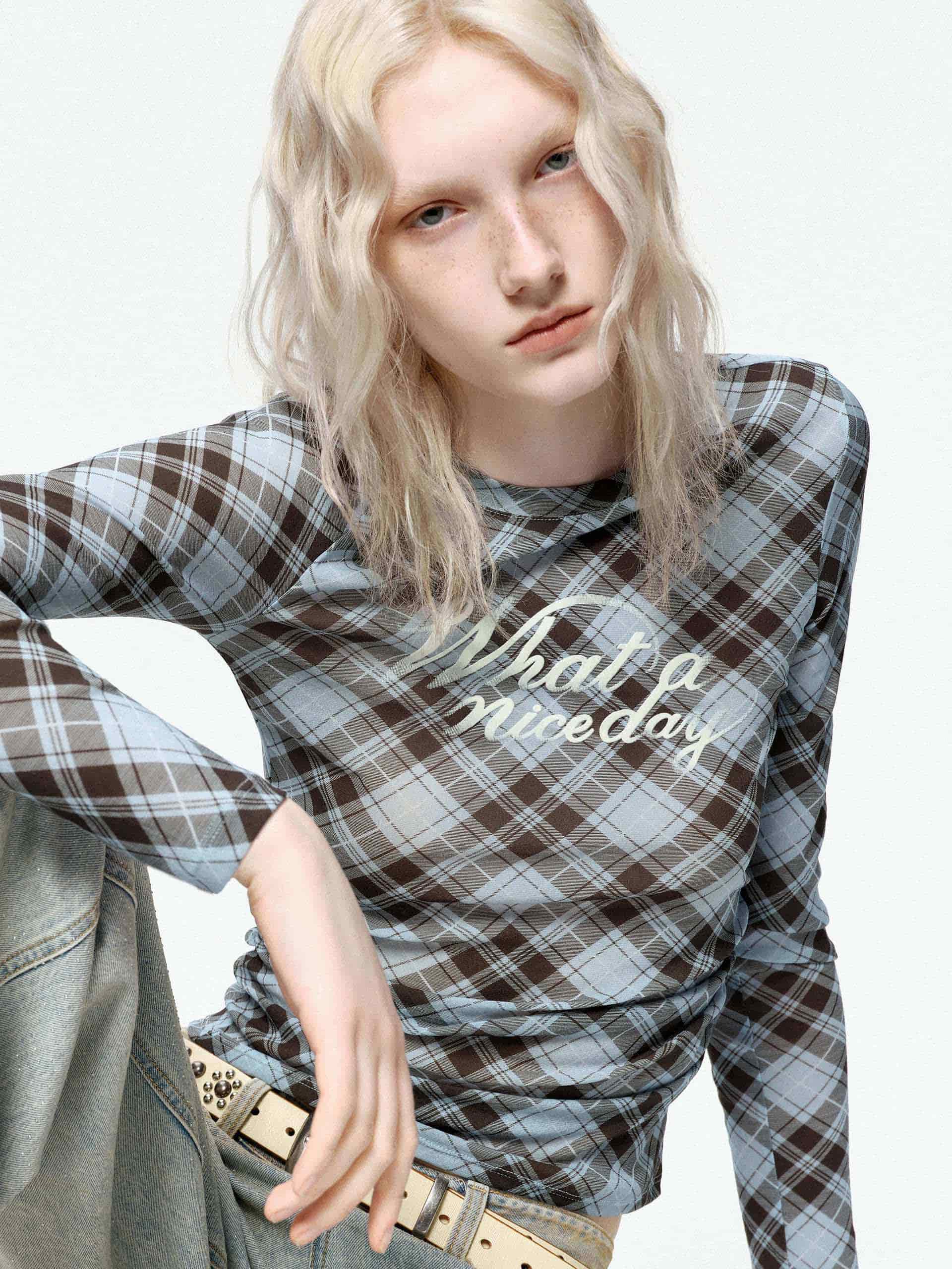 Front Letter Checked Top