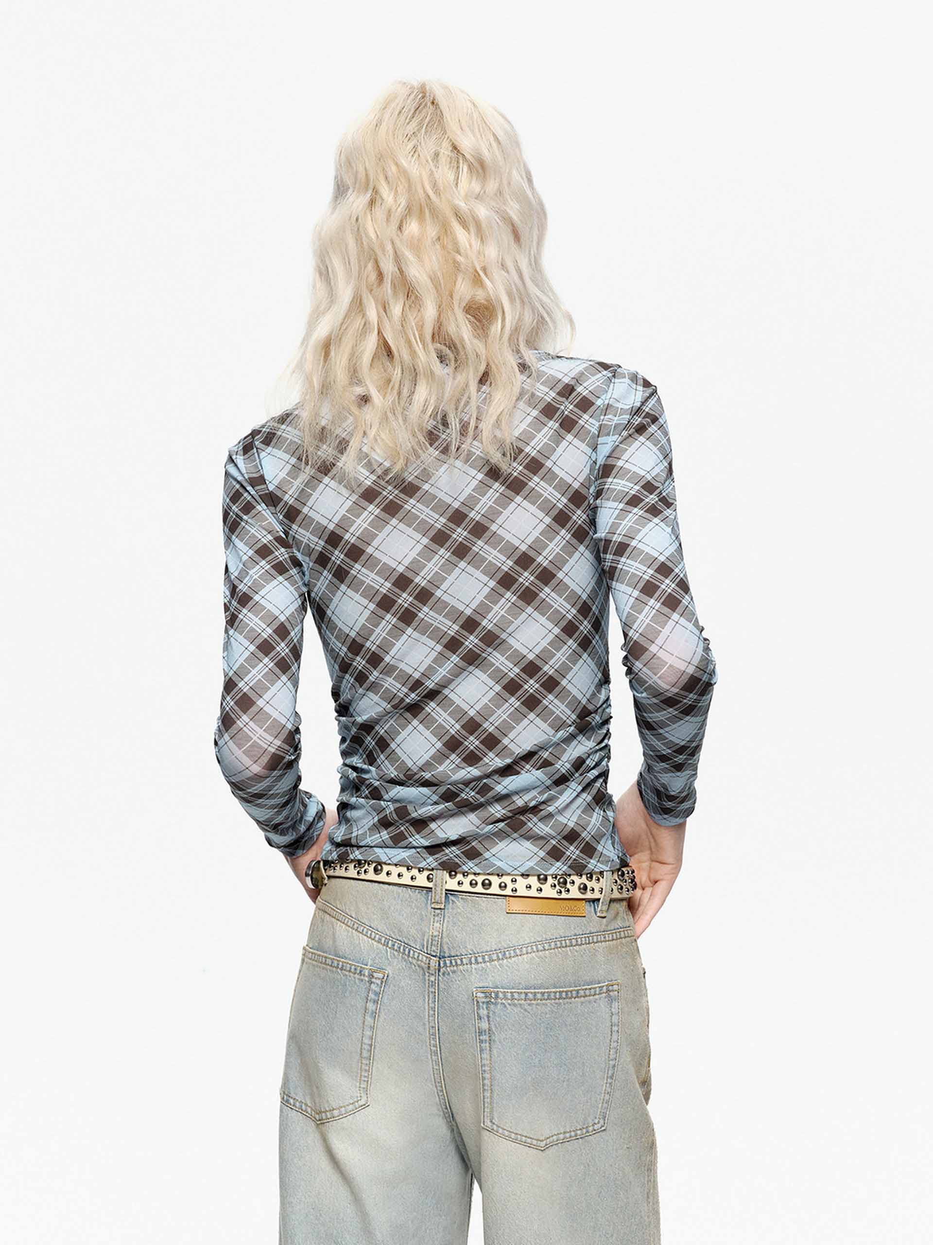 Front Letter Checked Top - Image 4