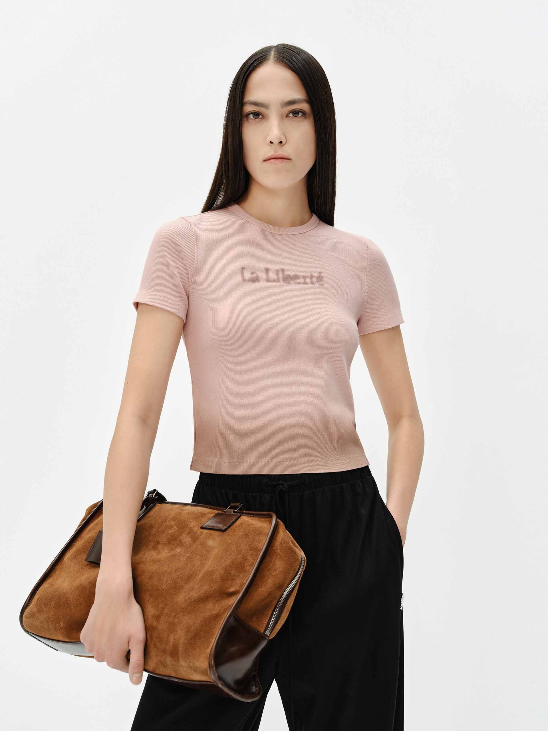 Front Letter Cropped T-shirt - Image 9