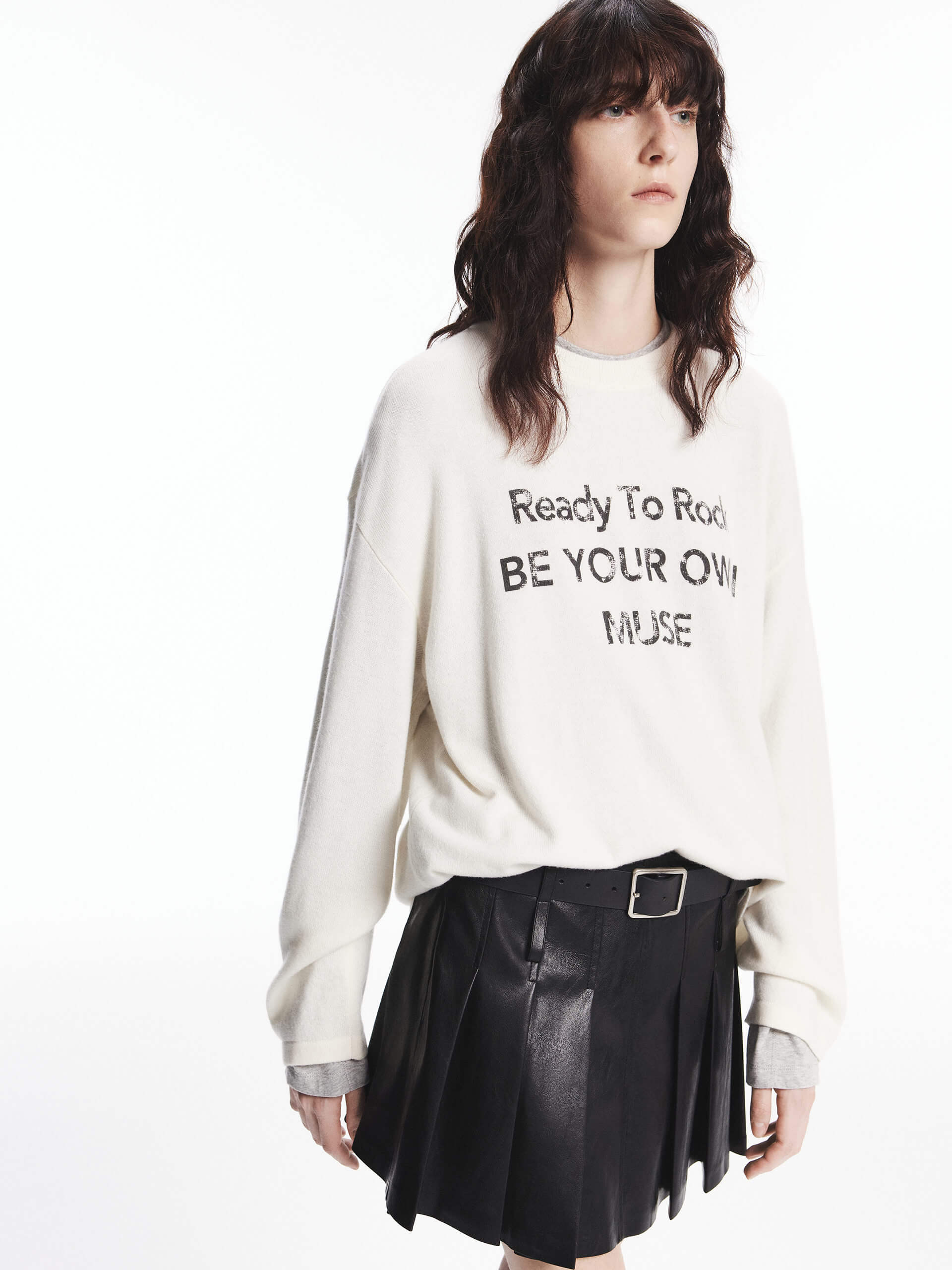 Front Letter Loose Sweater
