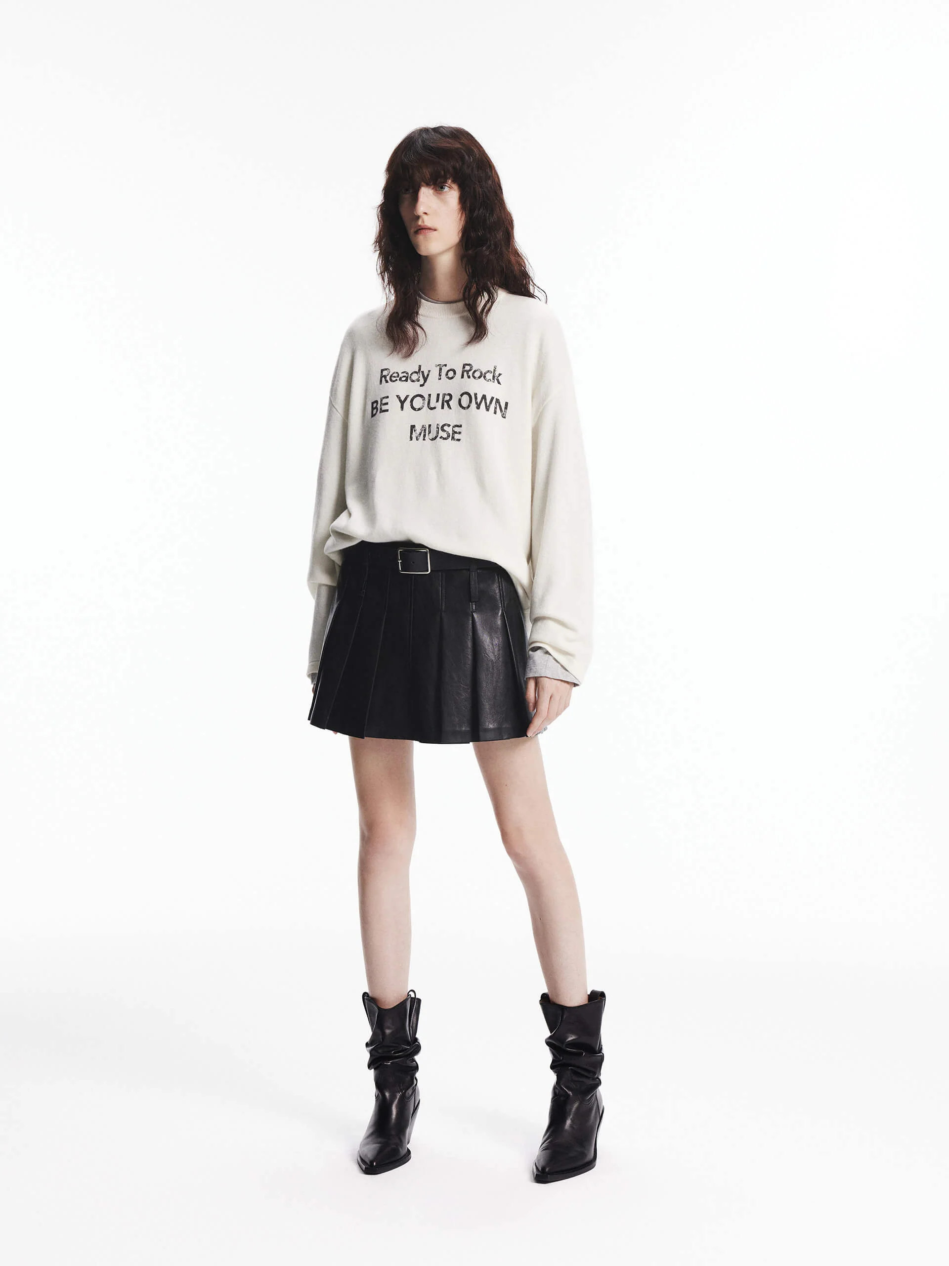 Front Letter Loose Sweater - Image 3