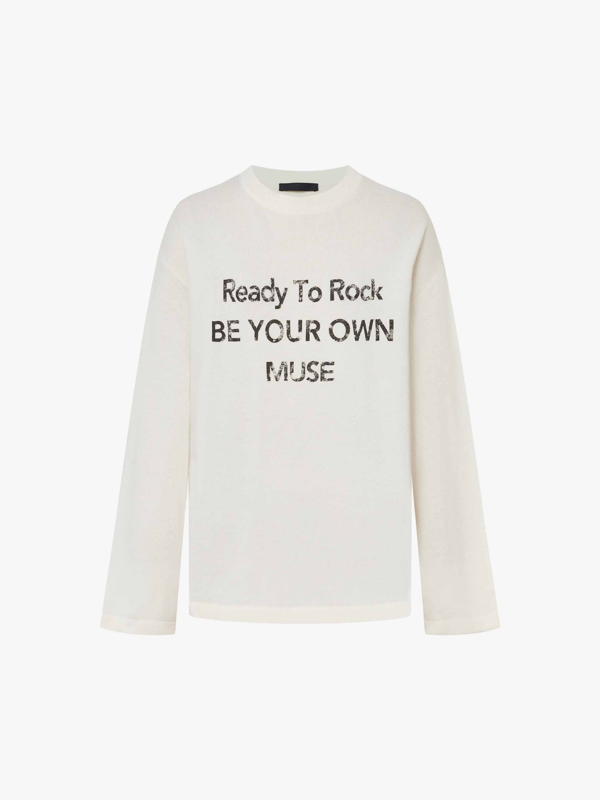 Front Letter Loose Sweater - Image 5
