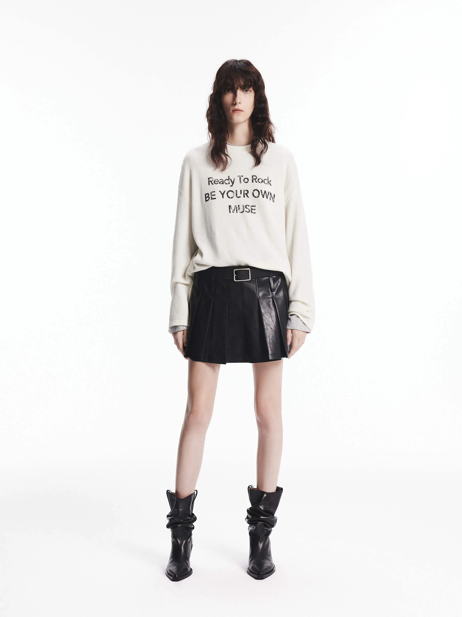 Front Letter Loose Sweater - Image 7