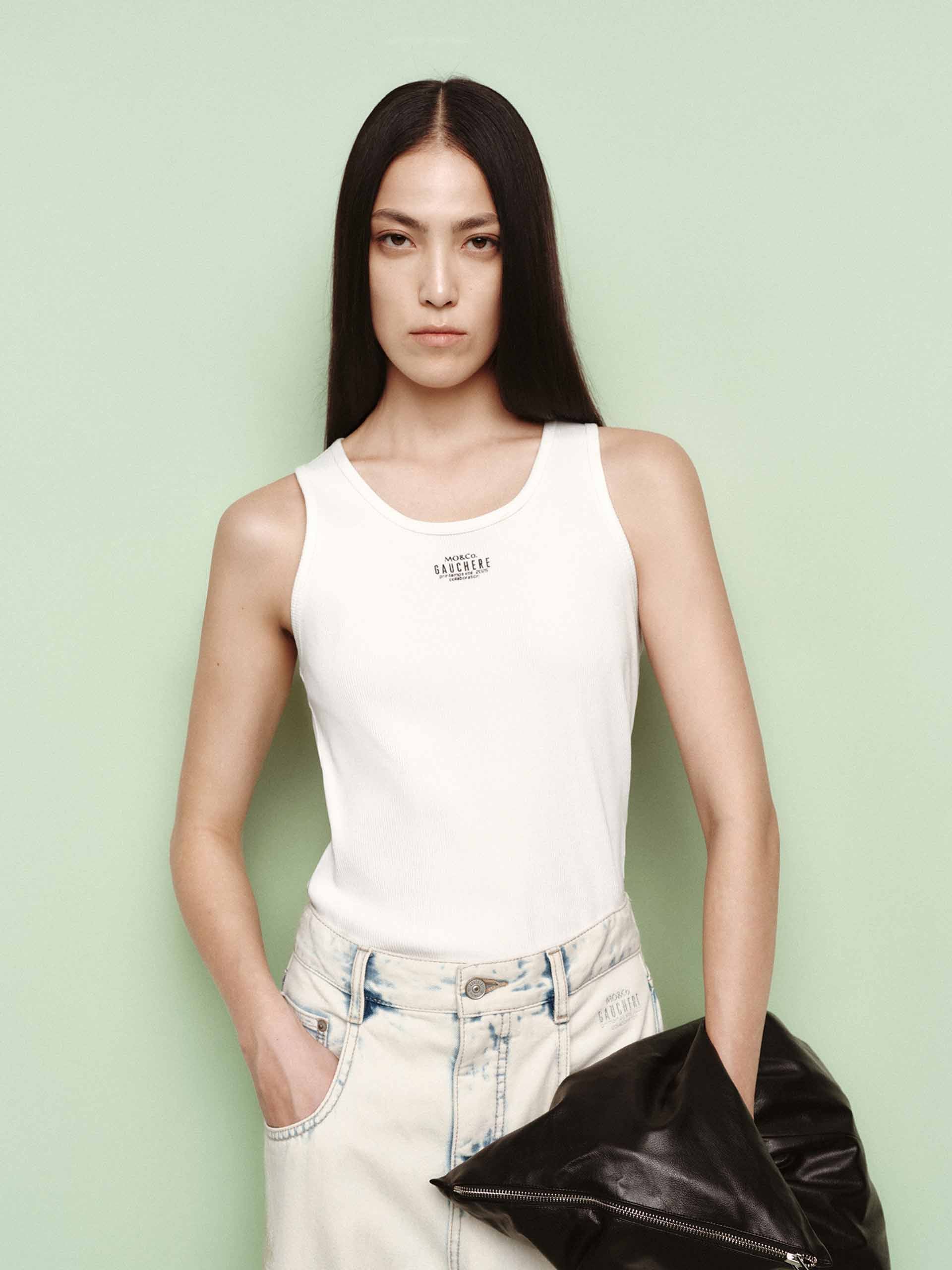 Front Letter Ribbed Tank - Image 16