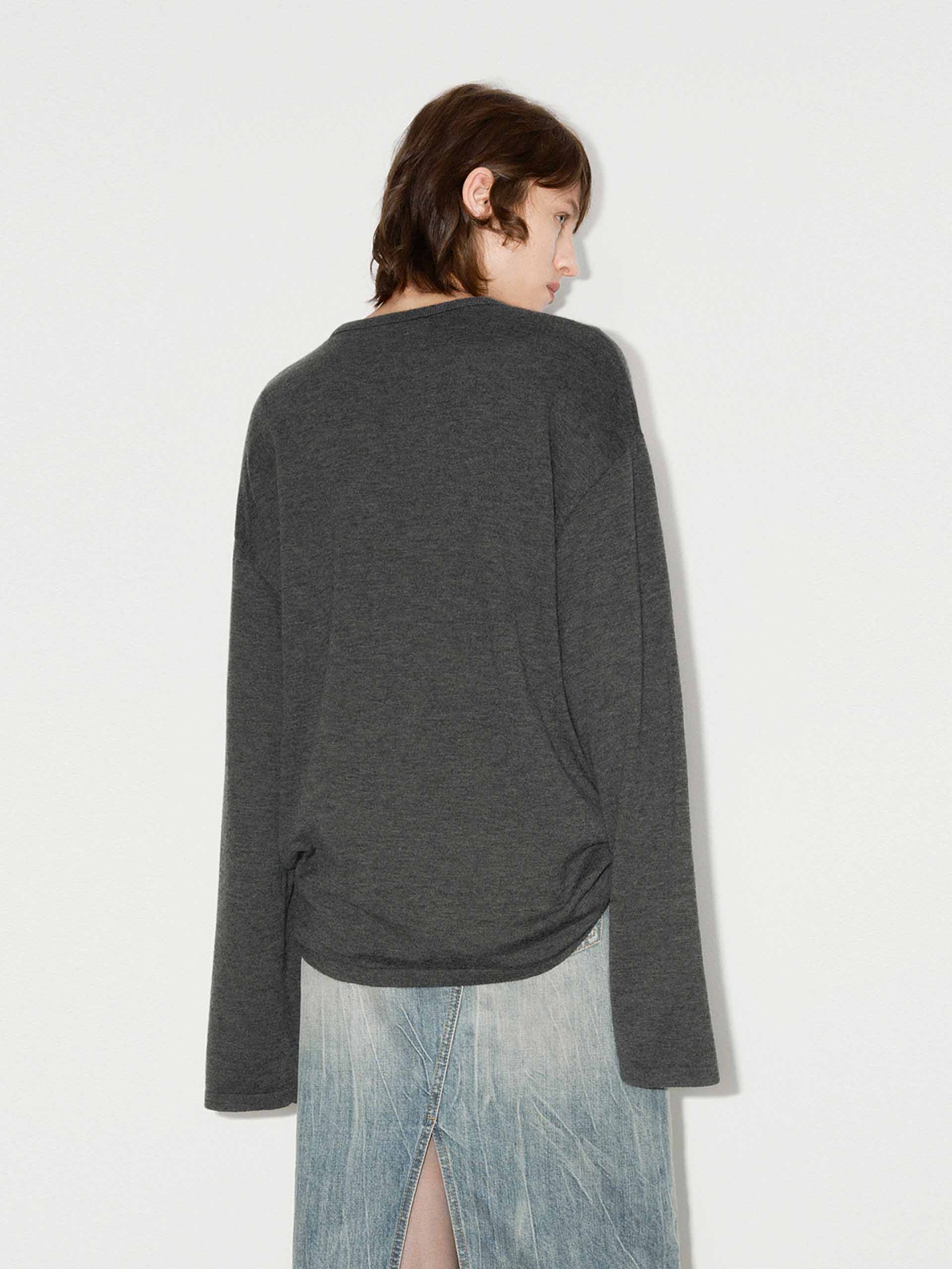 Front Letter Striped Sweater - Image 3