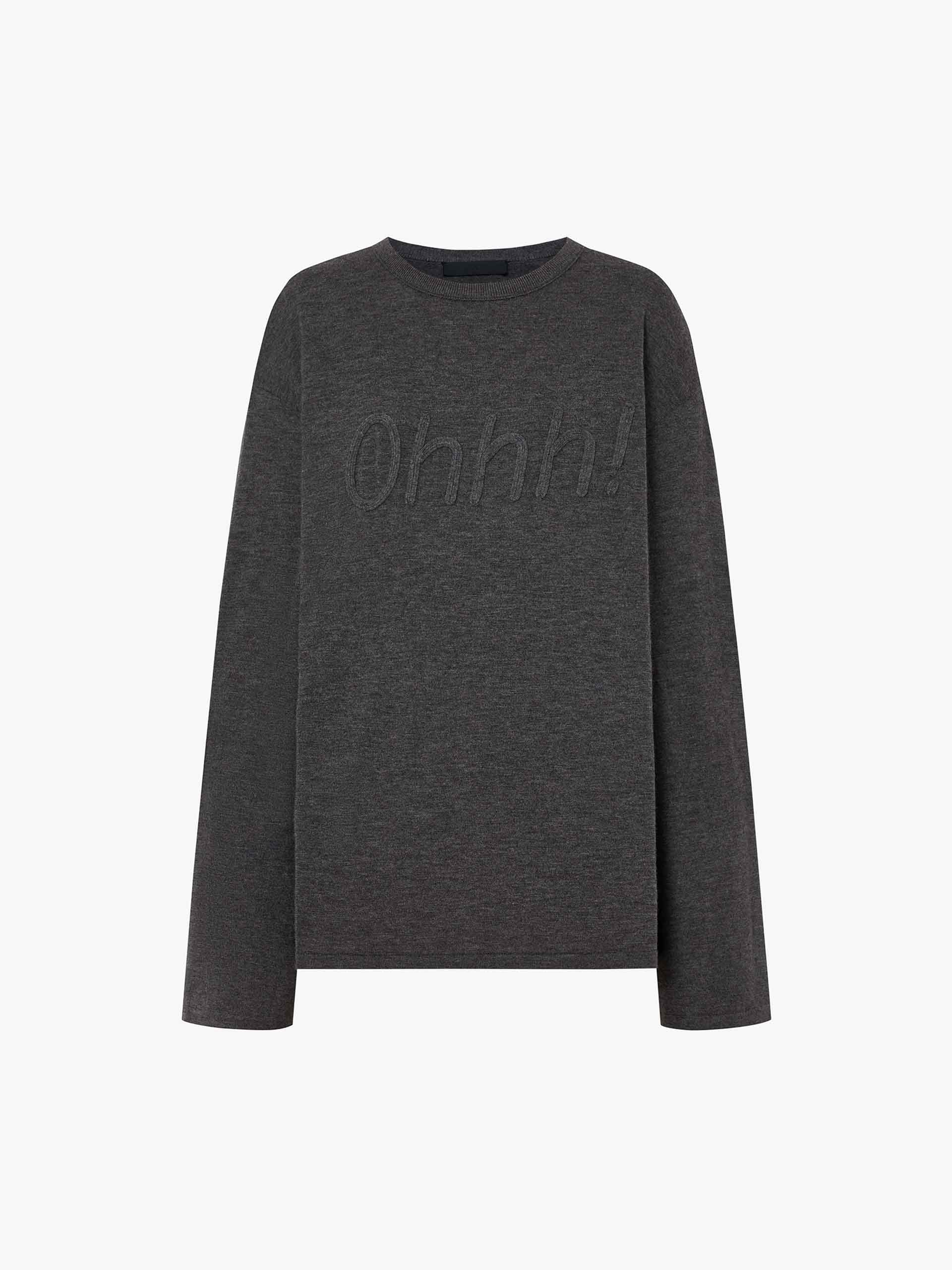 Front Letter Striped Sweater - Image 5