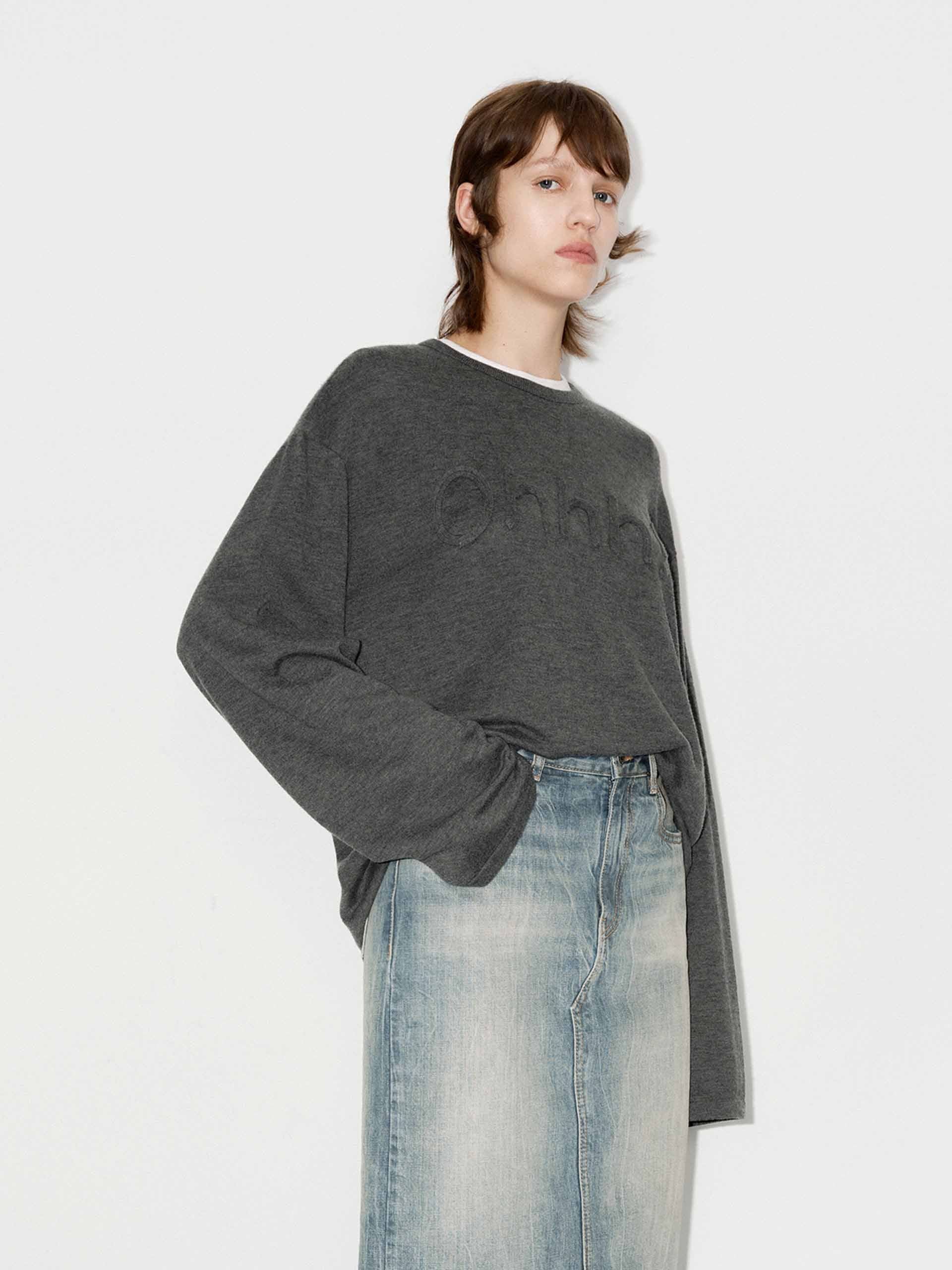 Front Letter Striped Sweater - Image 7