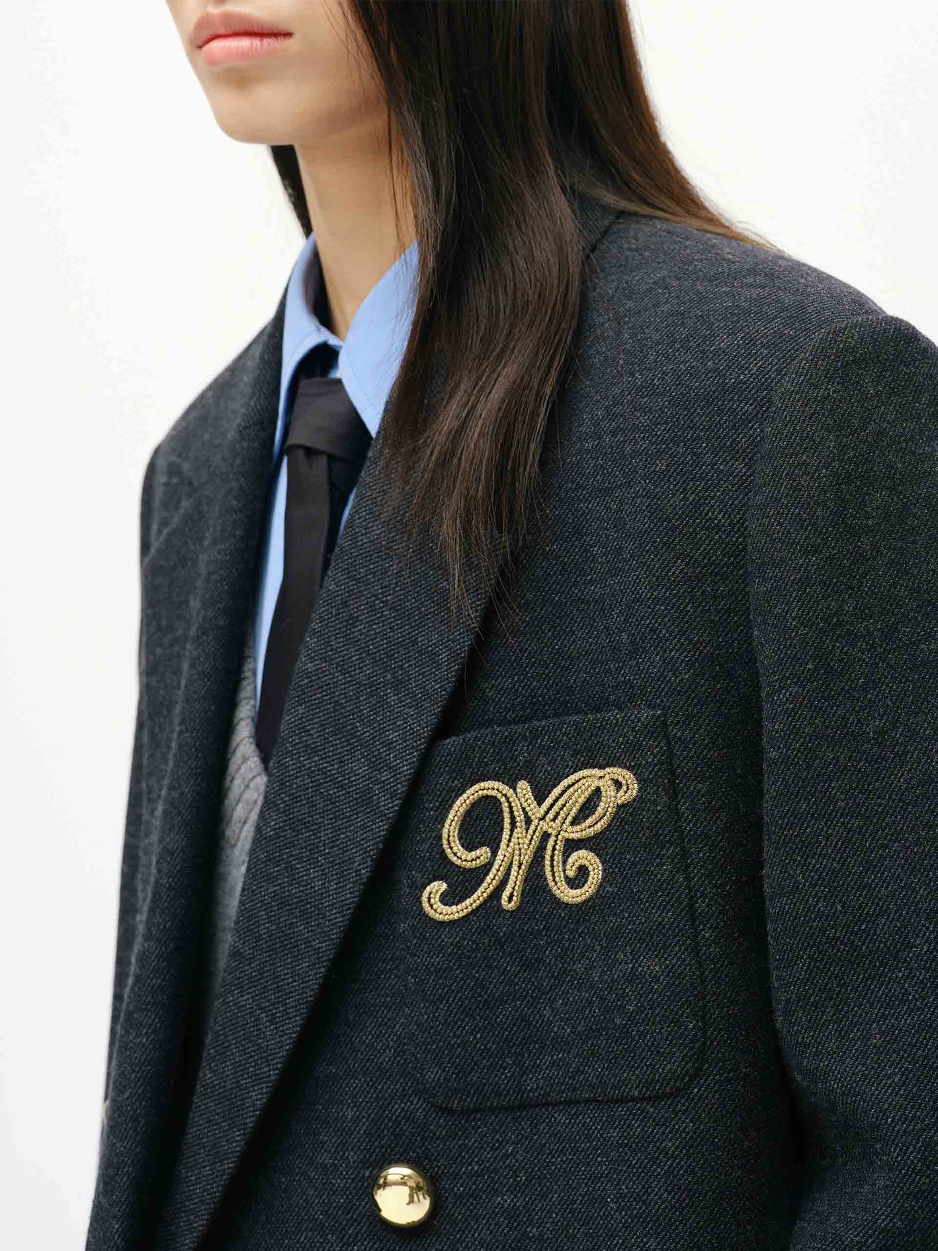 Front Logo Tailored Blazer - Image 10