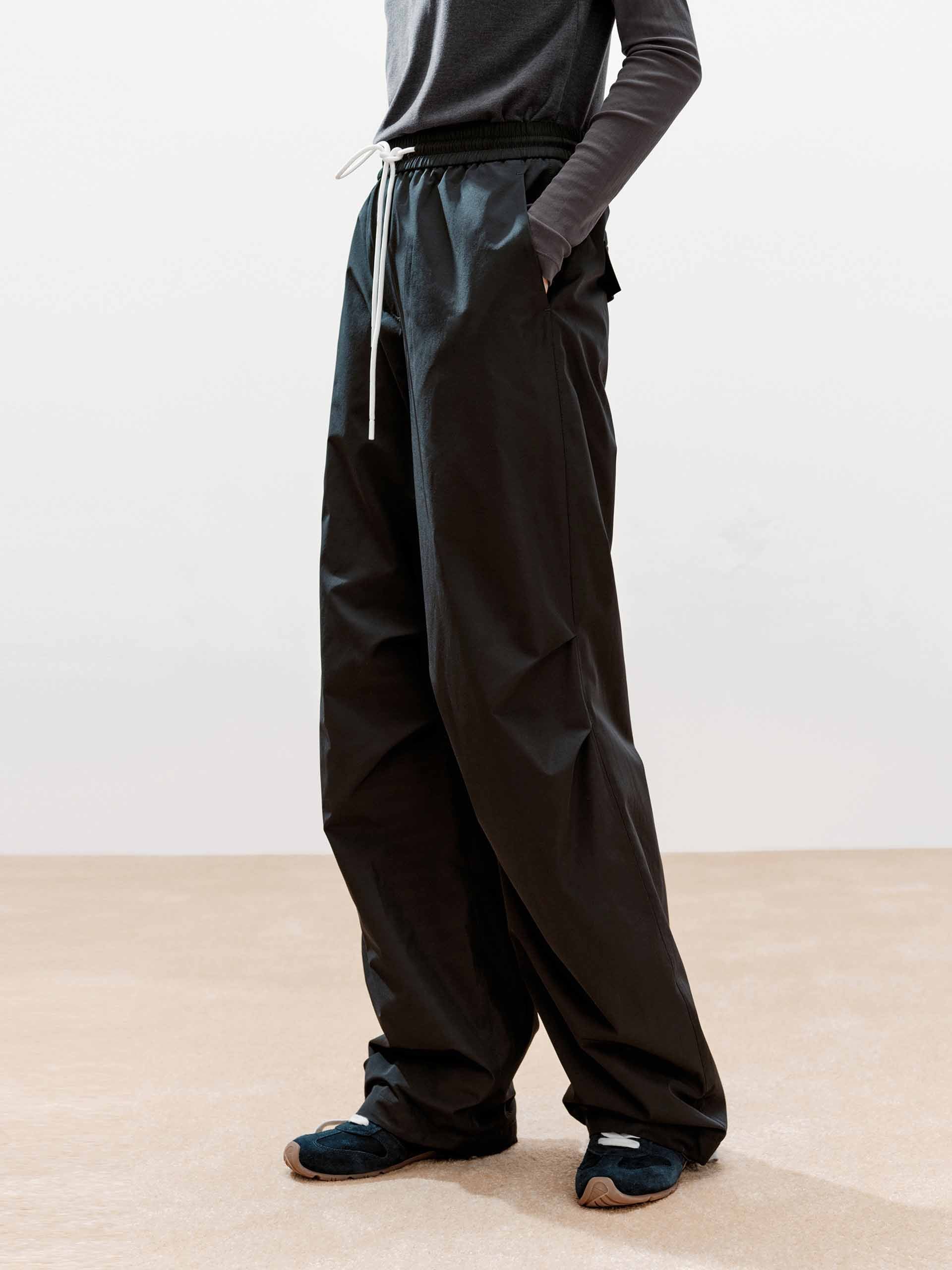 Front Pleated Barrel Leg Pants - Image 3