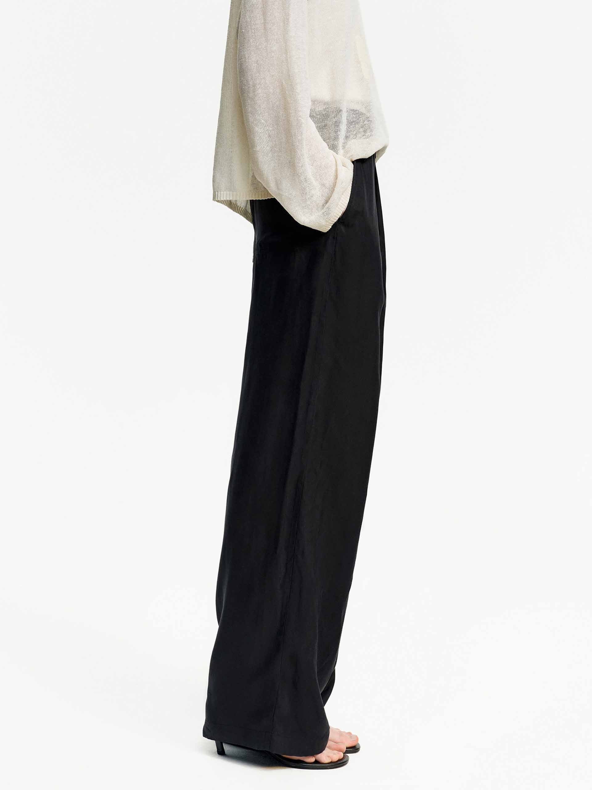 Front Pleated Straight Pants - Image 7