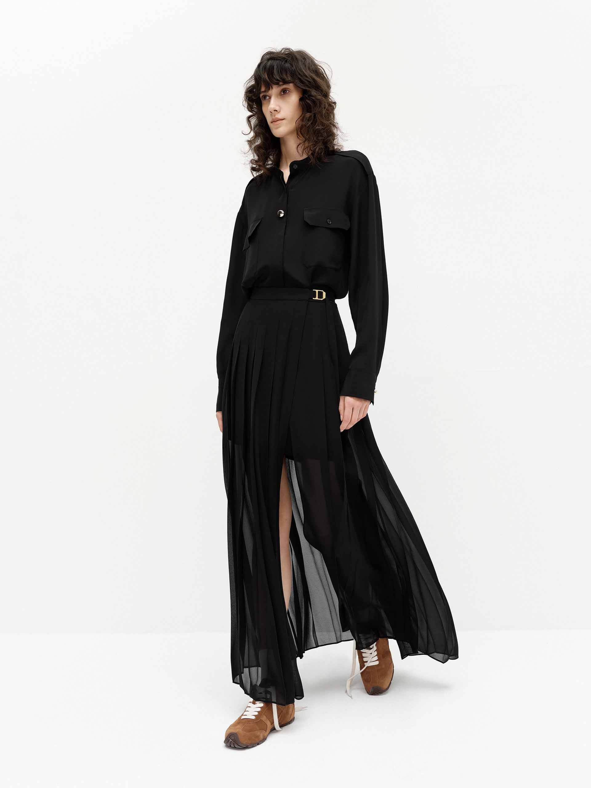 Front Pocket Silk Top - Image 10