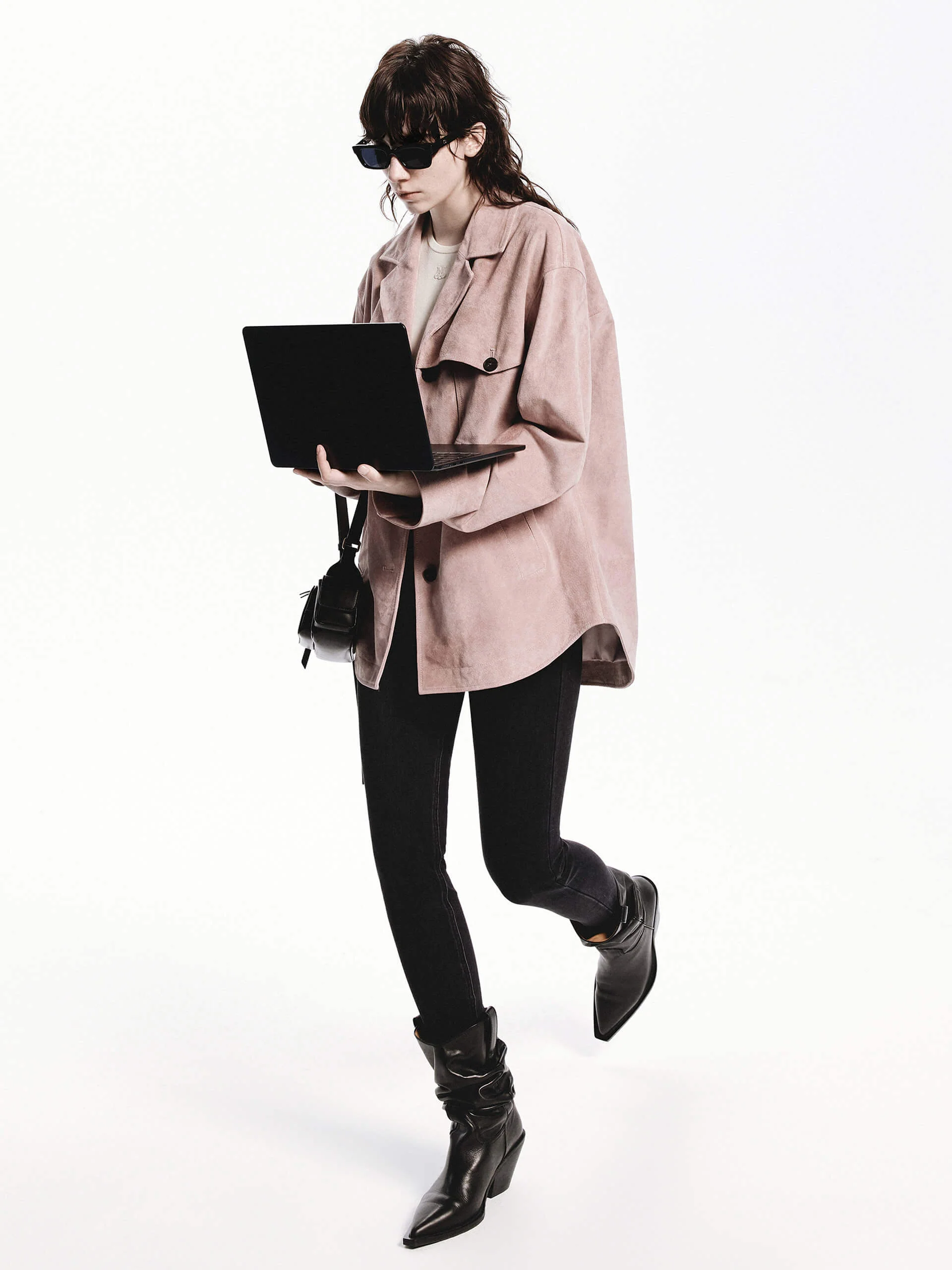 Front Pocket Suede Coat - Image 13