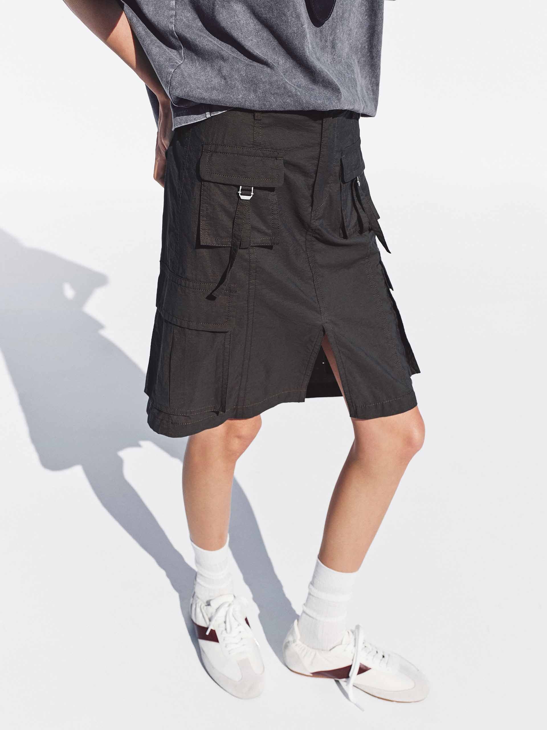 Front Slit Cargo Mid Skirt - Image 7