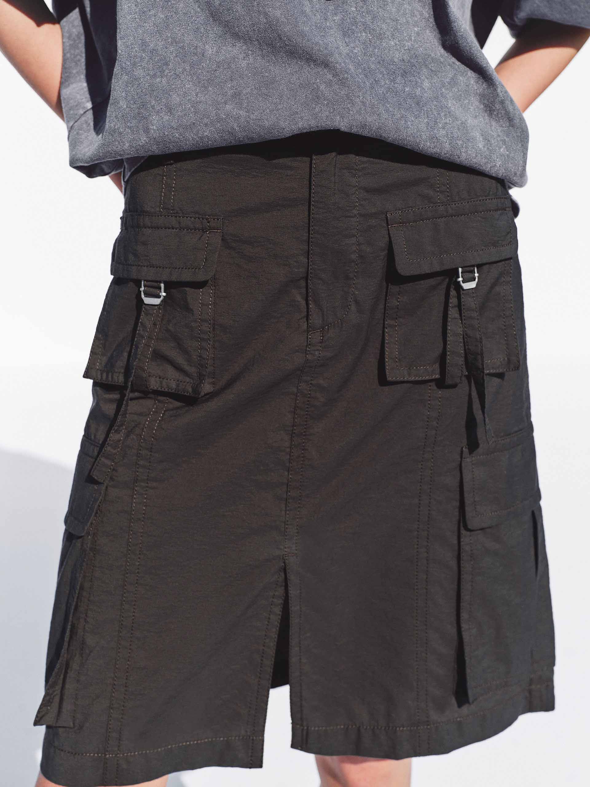 Front Slit Cargo Mid Skirt - Image 8