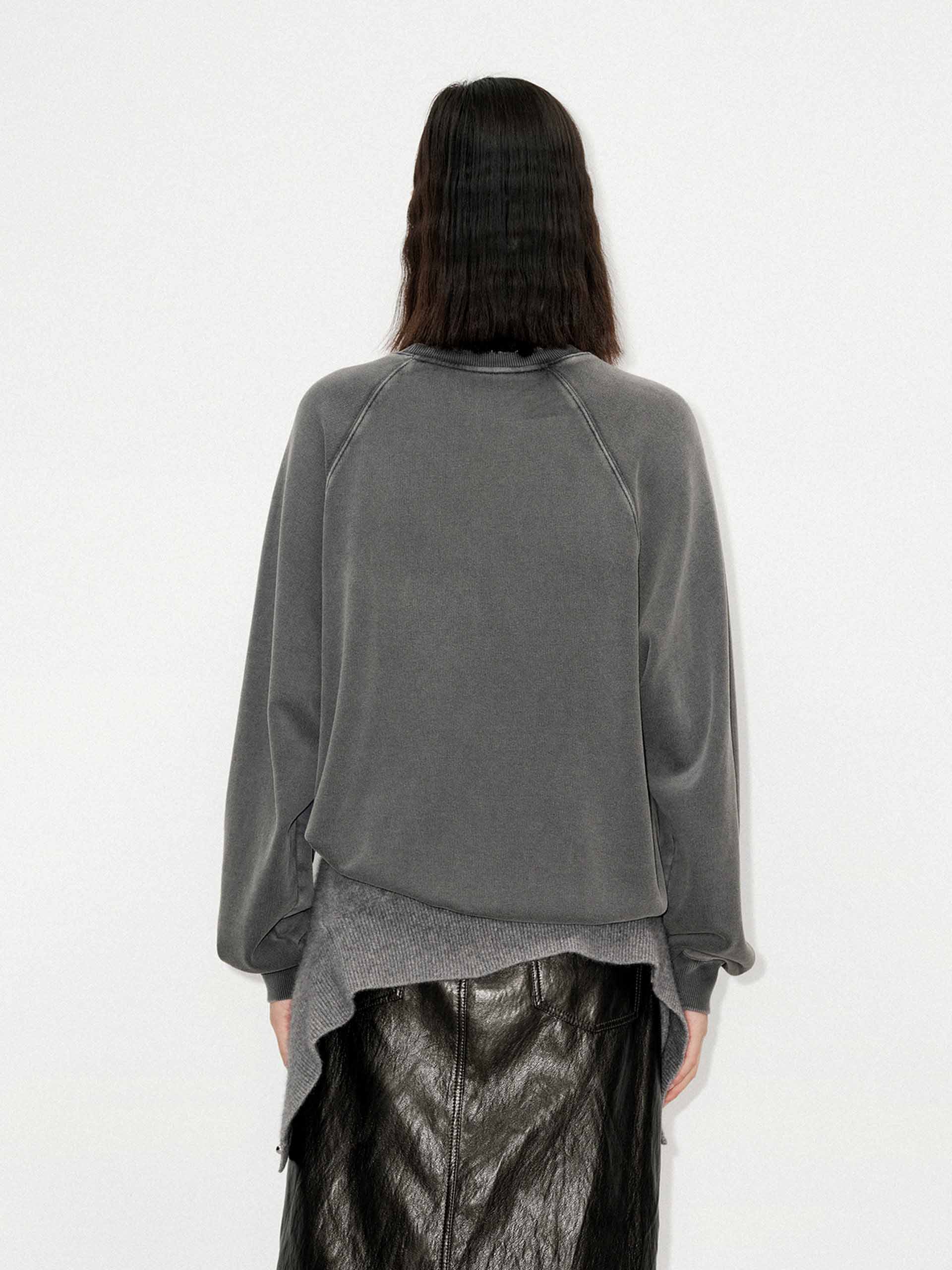 Front Slogan Cotton Sweatshirt - Image 10