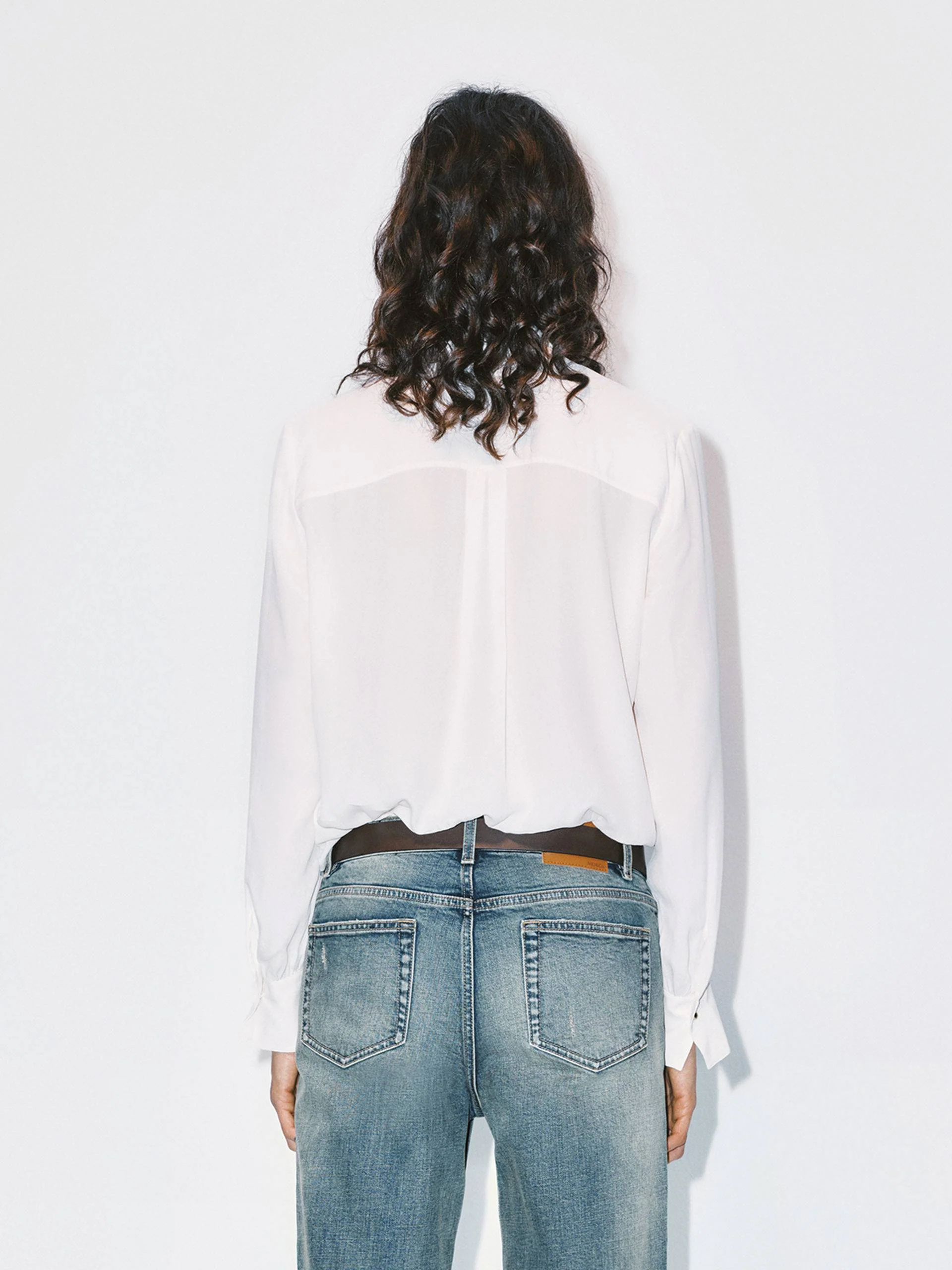 Front Tie Chiffon Blouse - Image 8