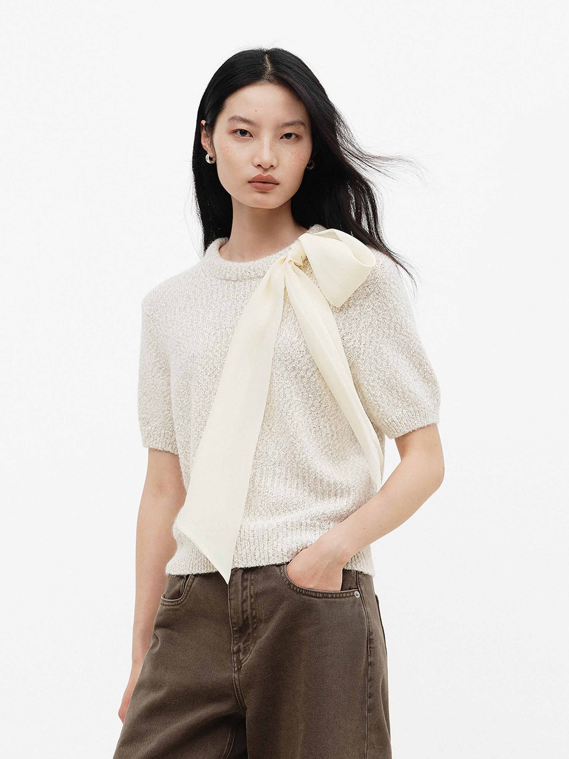 Front Tie Short Sleeves Top - Image 15