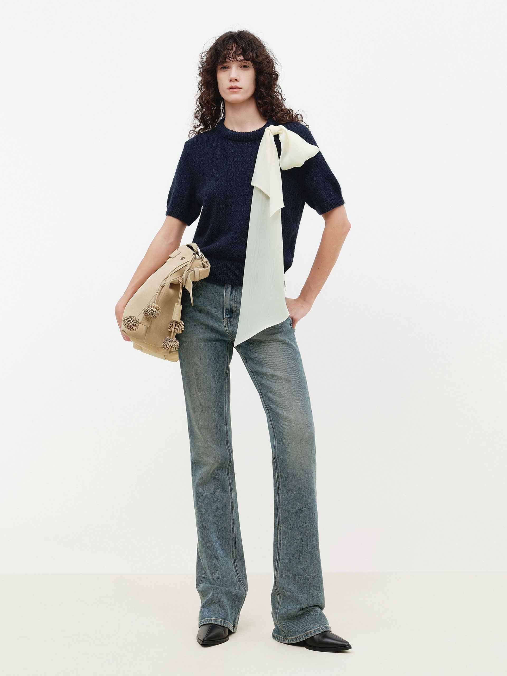 Front Tie Short Sleeves Top - Image 2
