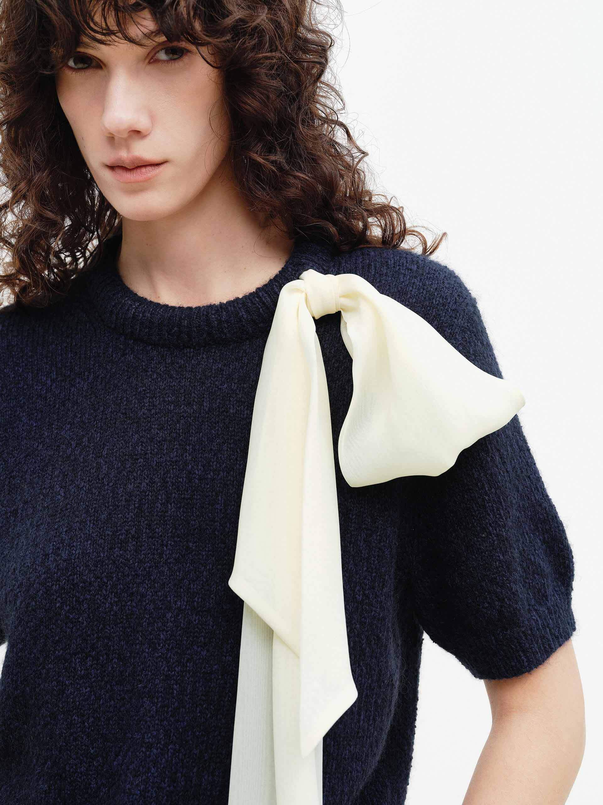Front Tie Short Sleeves Top - Image 8