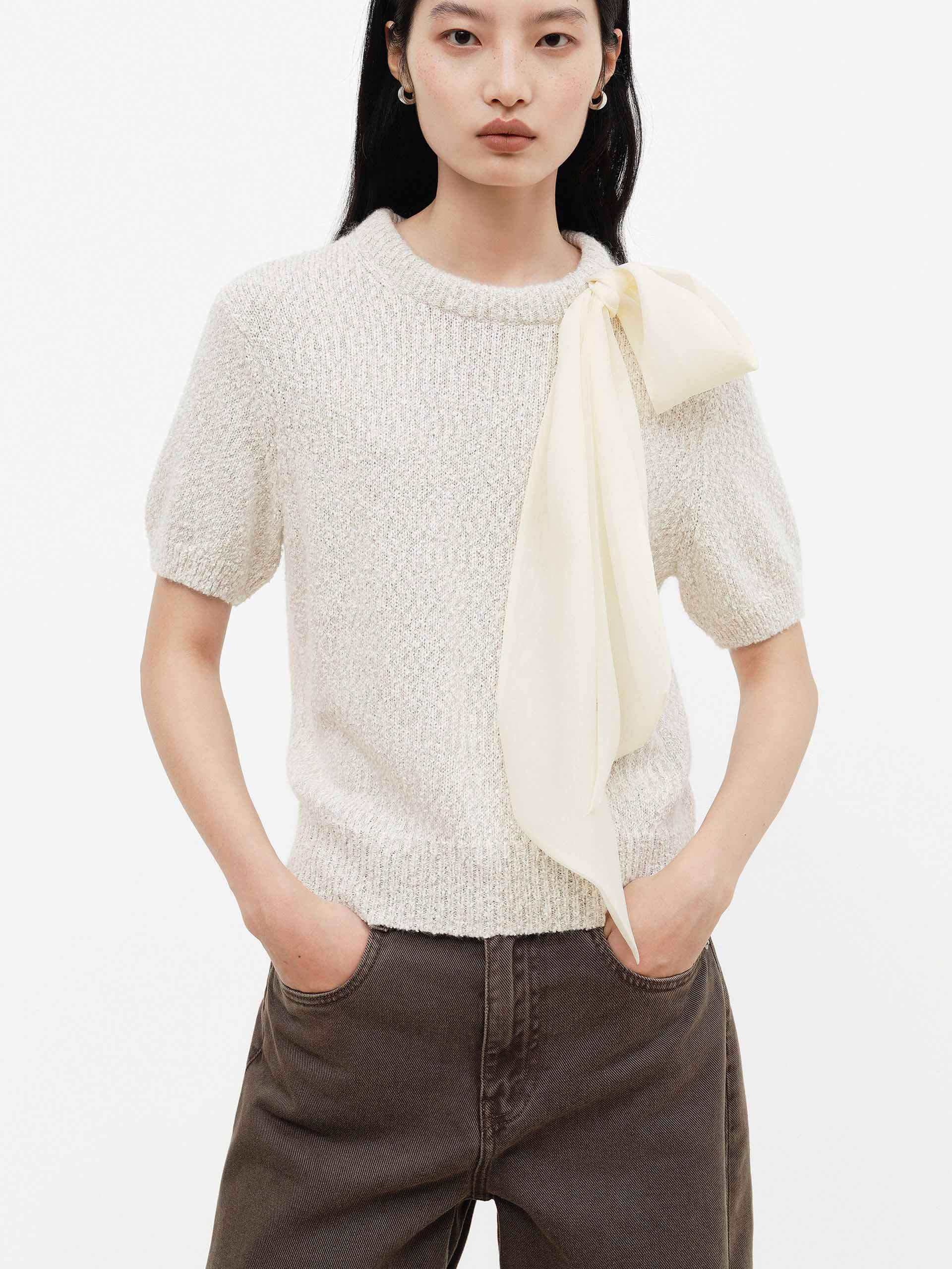 Front Tie Short Sleeves Top - Image 9