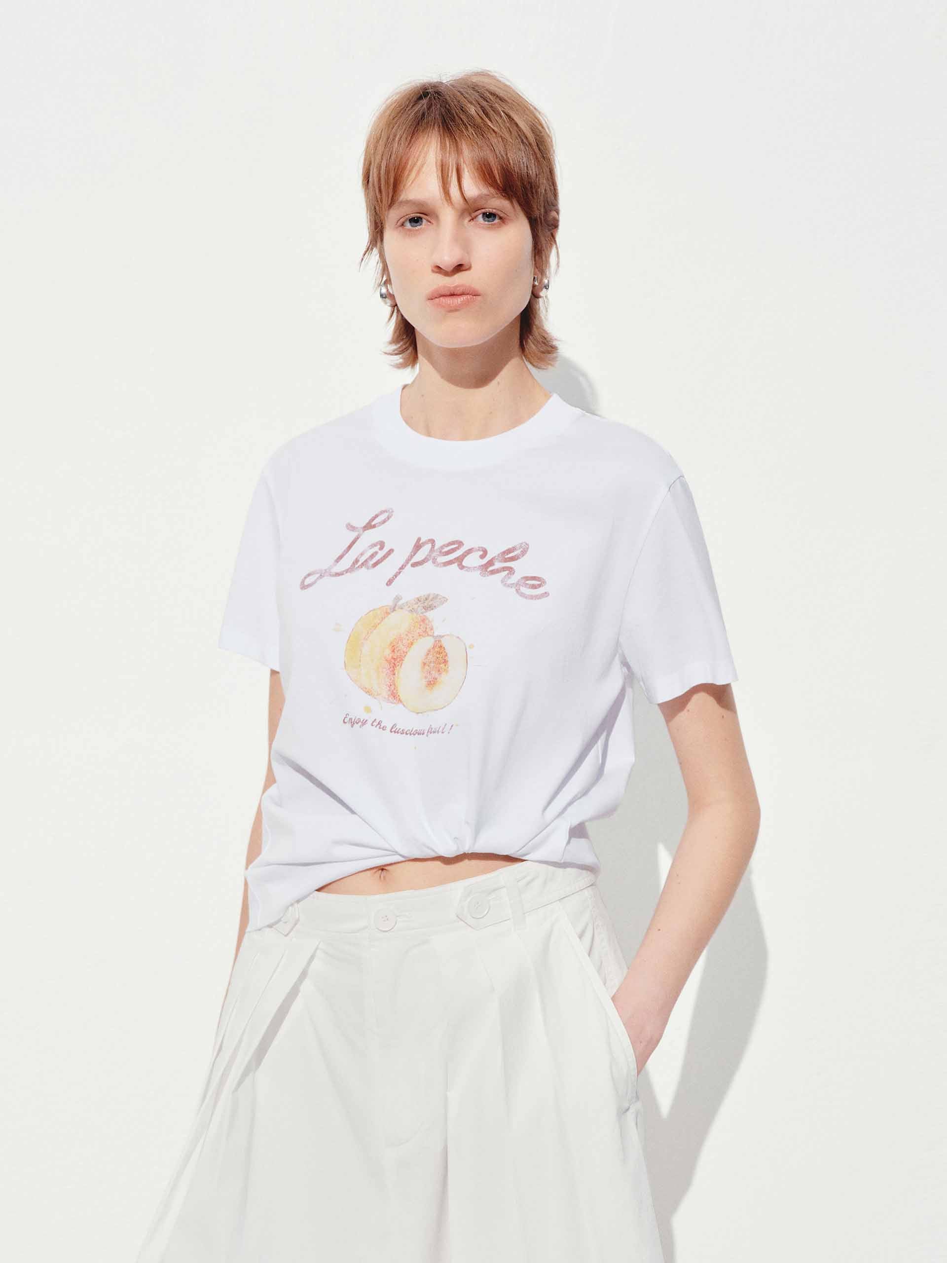 Fruit Pattern Cotton T-shirt - Image 3