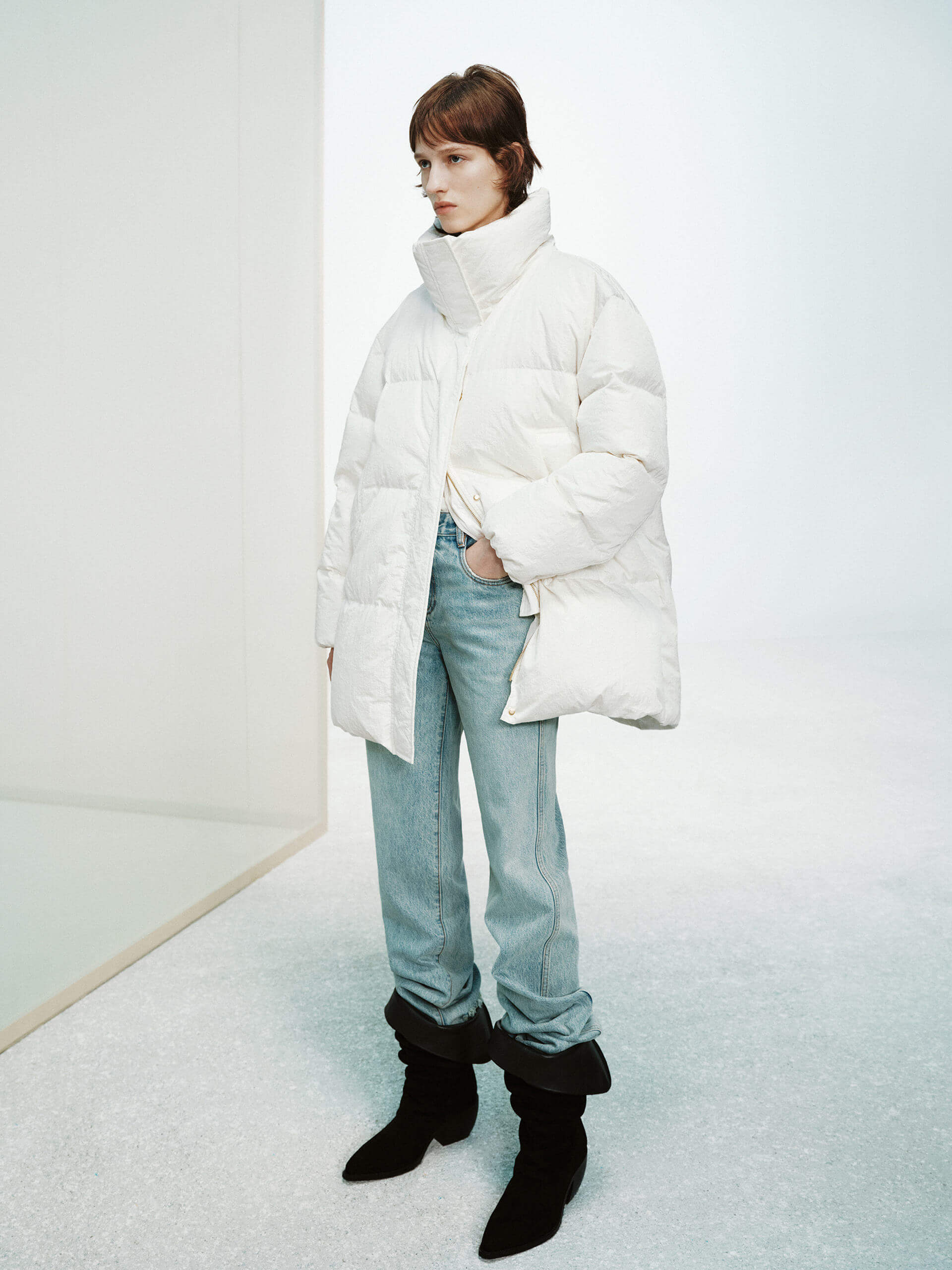 Funnel Neck Down Jacket - Image 2