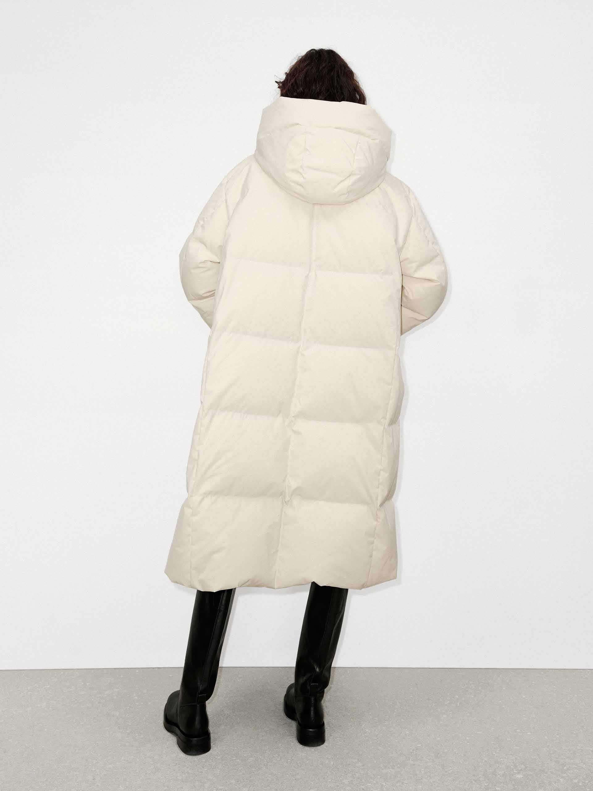 Funnel Neck Long Down Jacket - Image 11