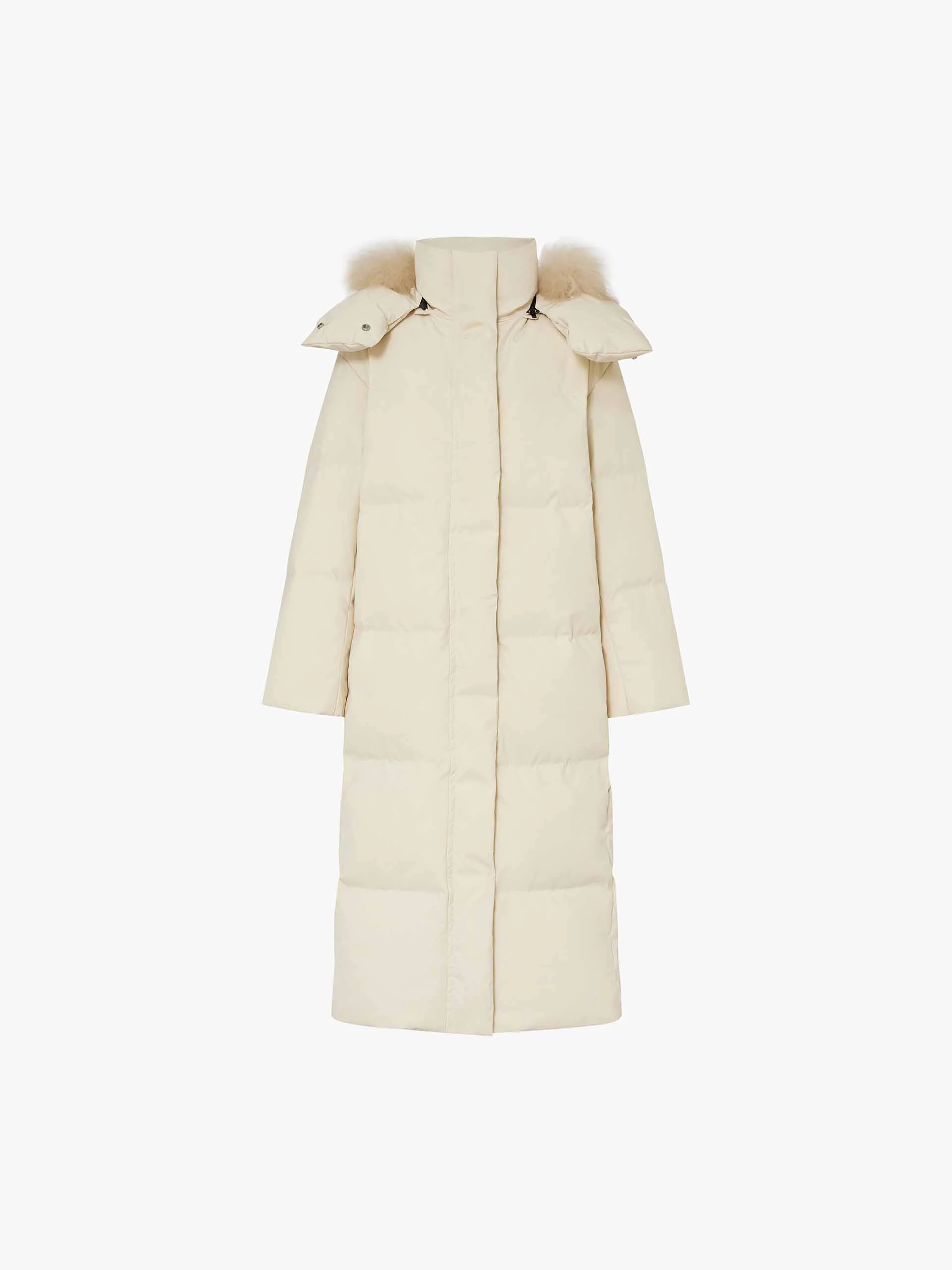 Funnel Neck Long Down Jacket - Image 13