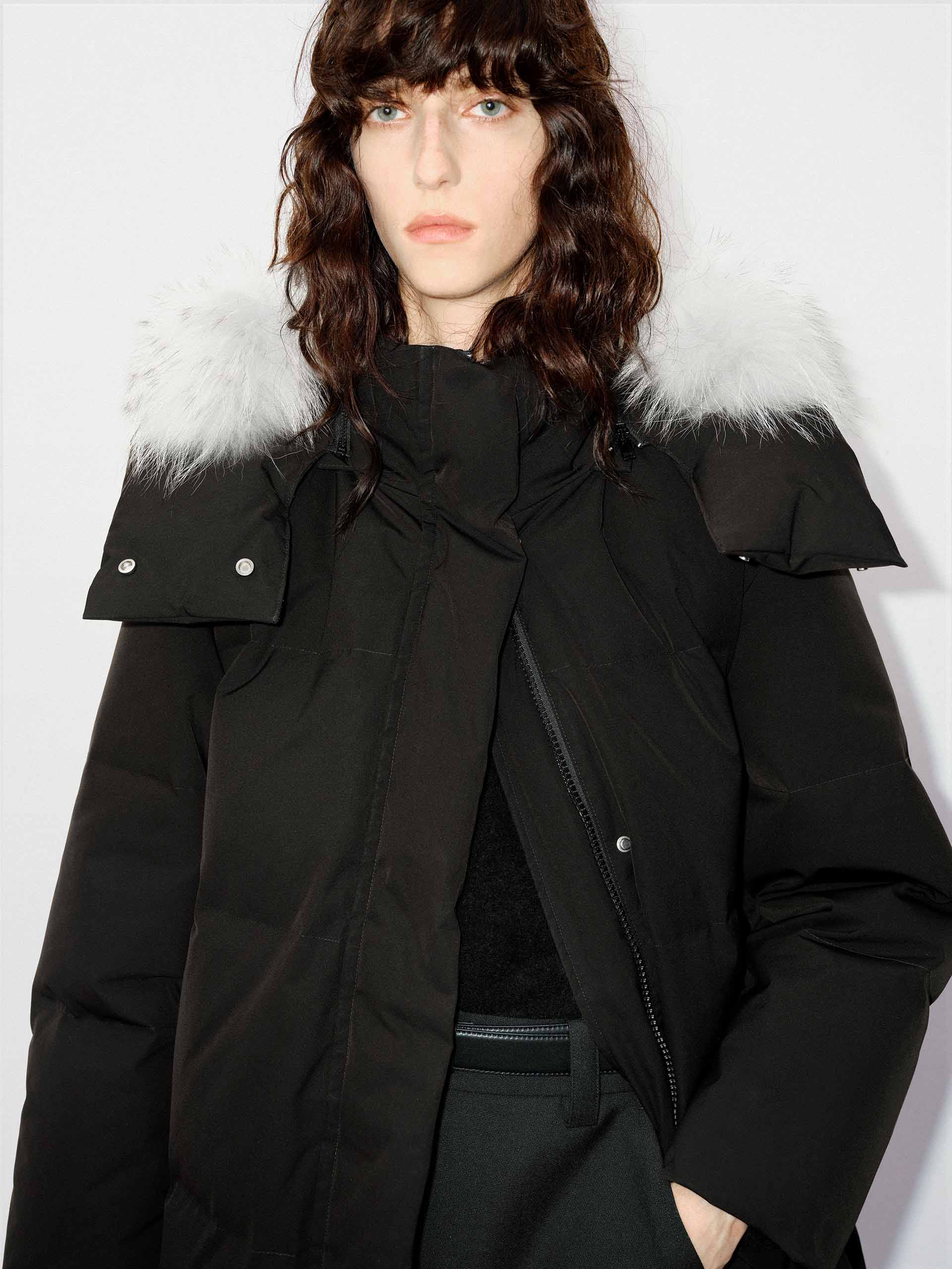 Funnel Neck Long Down Jacket - Image 6