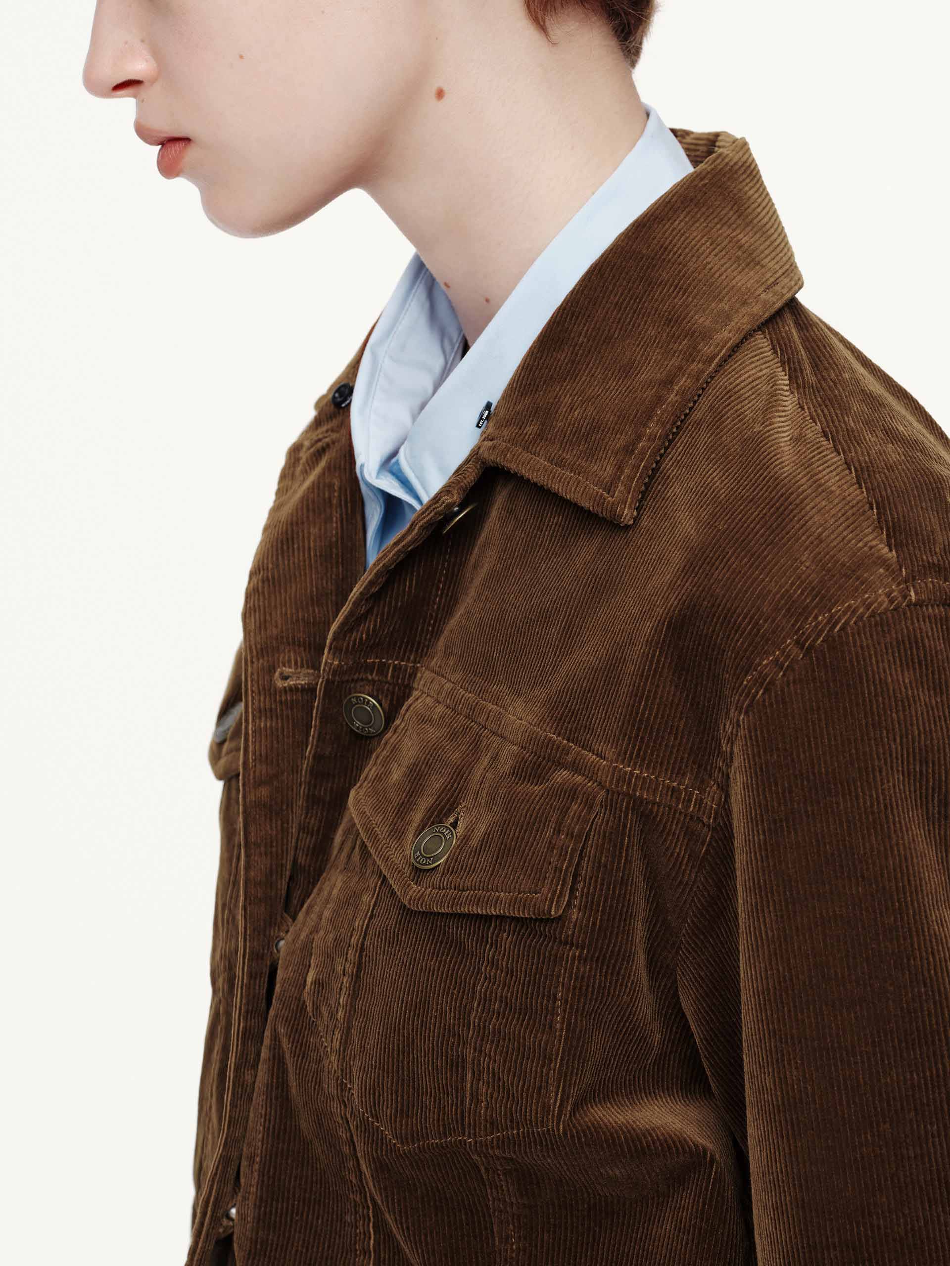 Fur Collar Corduroy Jacket - Image 7