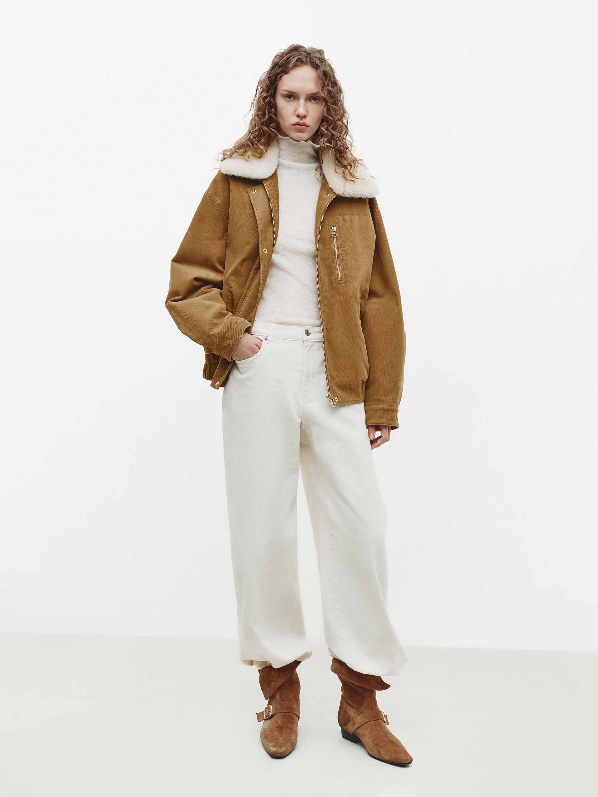 Fur Collar Cotton Coat - Image 2