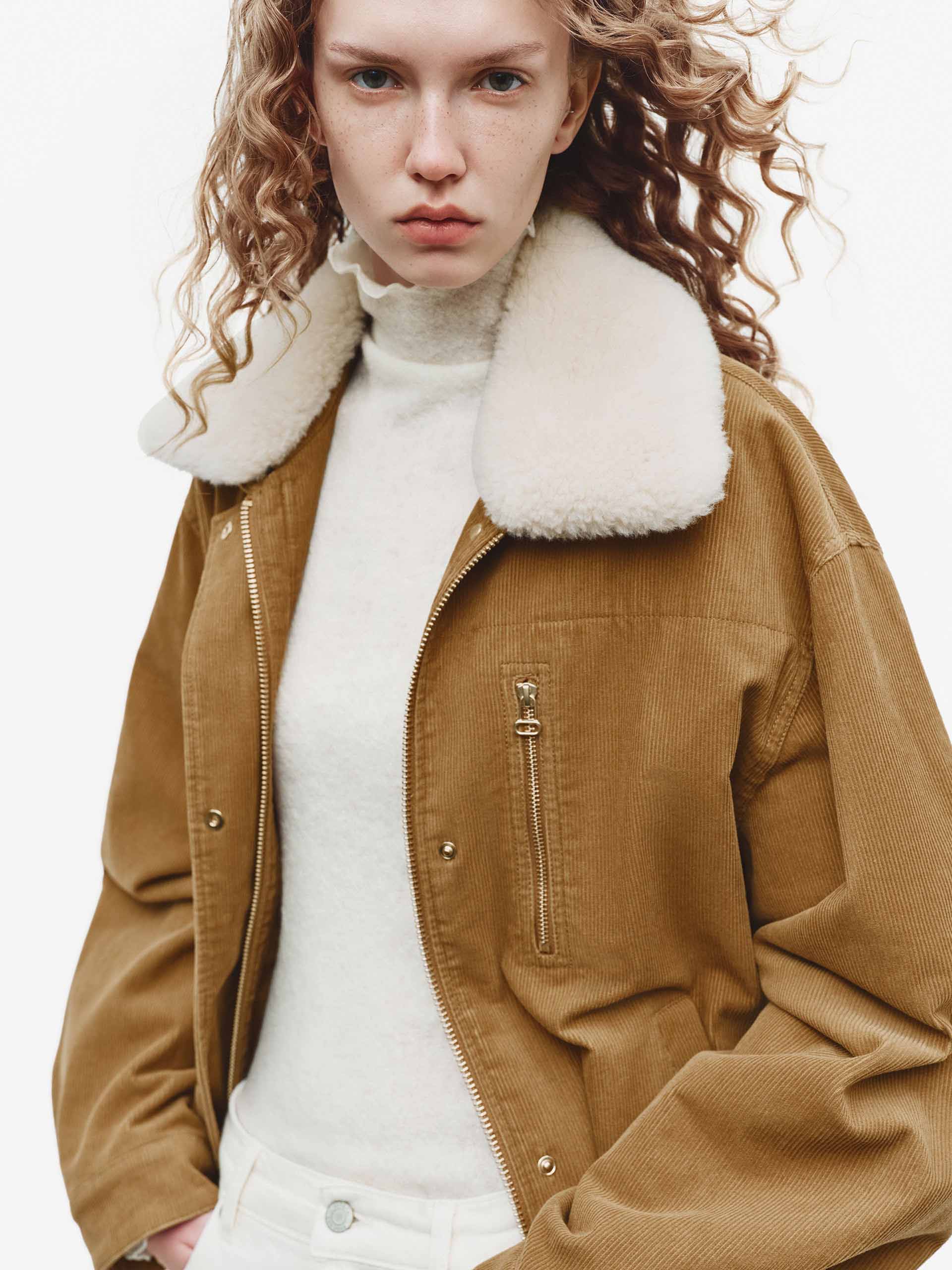 Fur Collar Cotton Coat - Image 8