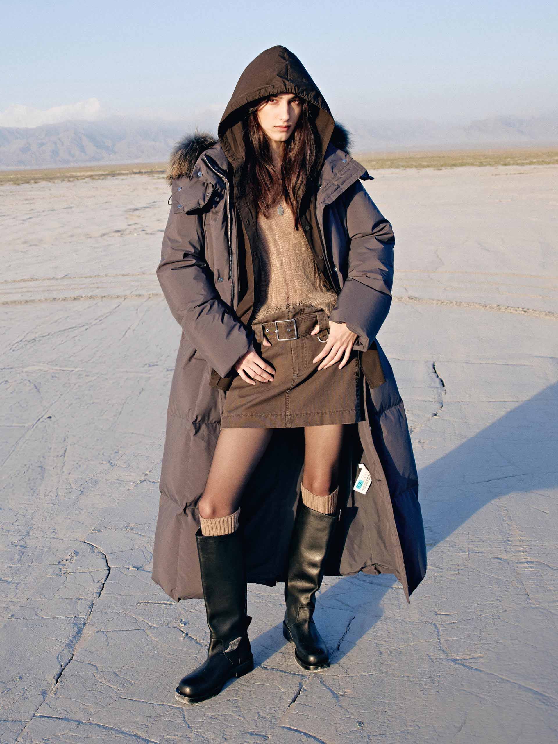 Fur Collar Long Down Jacket - Image 2