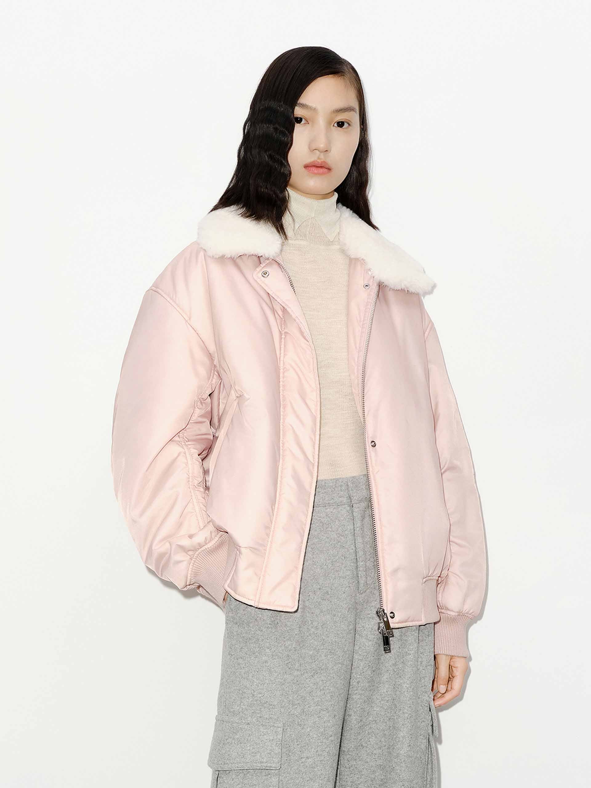Fur Collar Quilted Jacket - Image 11