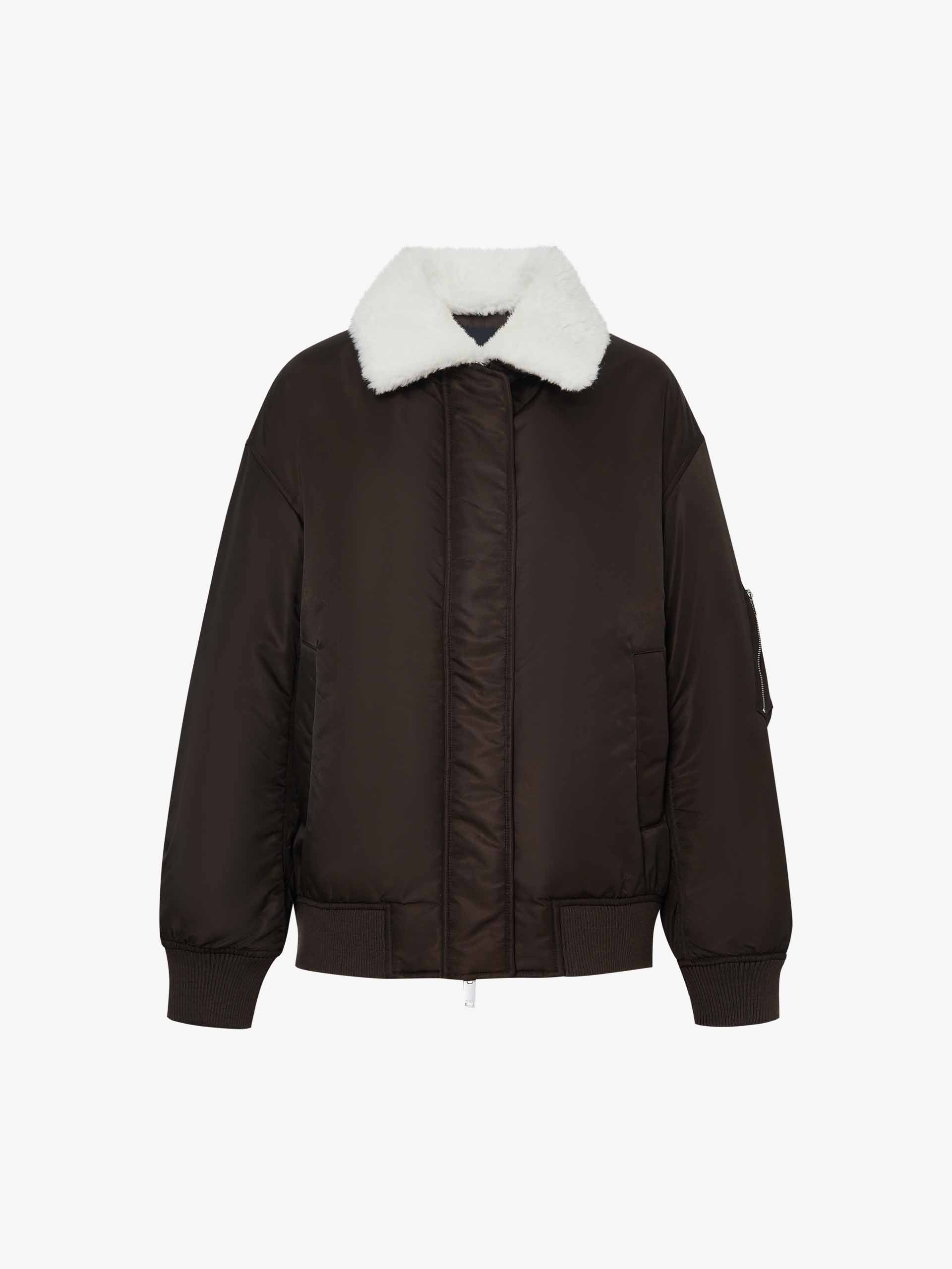 Fur Collar Quilted Jacket - Image 5