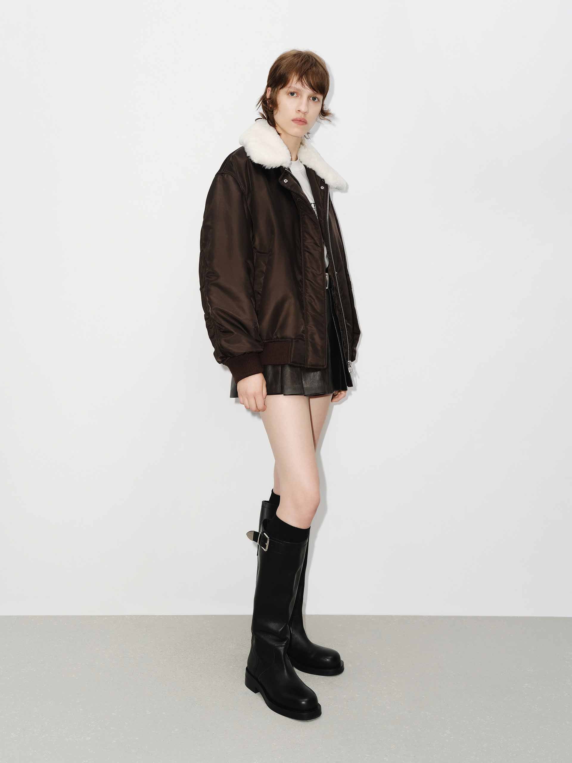 Fur Collar Quilted Jacket - Image 8