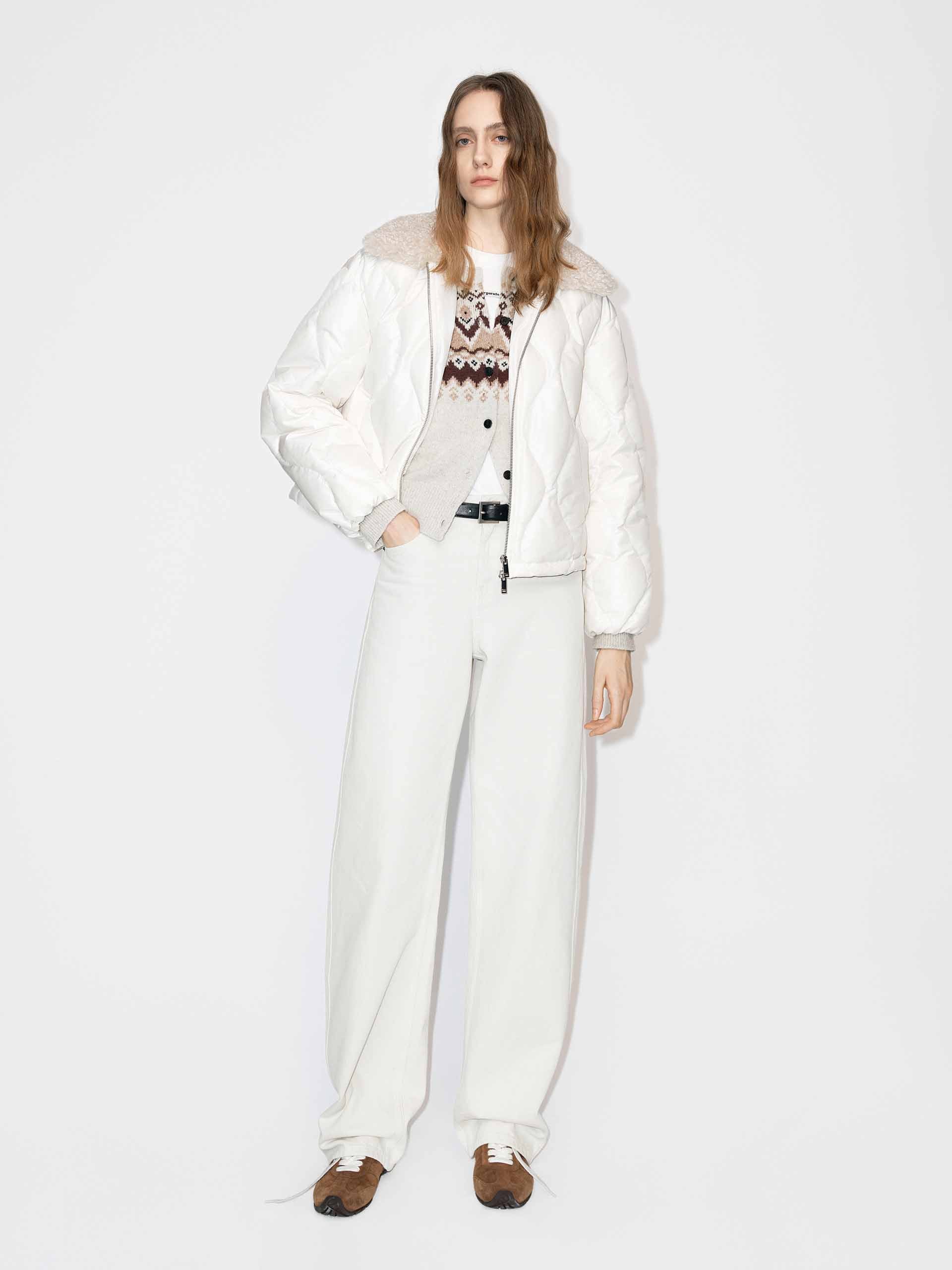 Fur Collar Quilted Down Jacket - Image 2