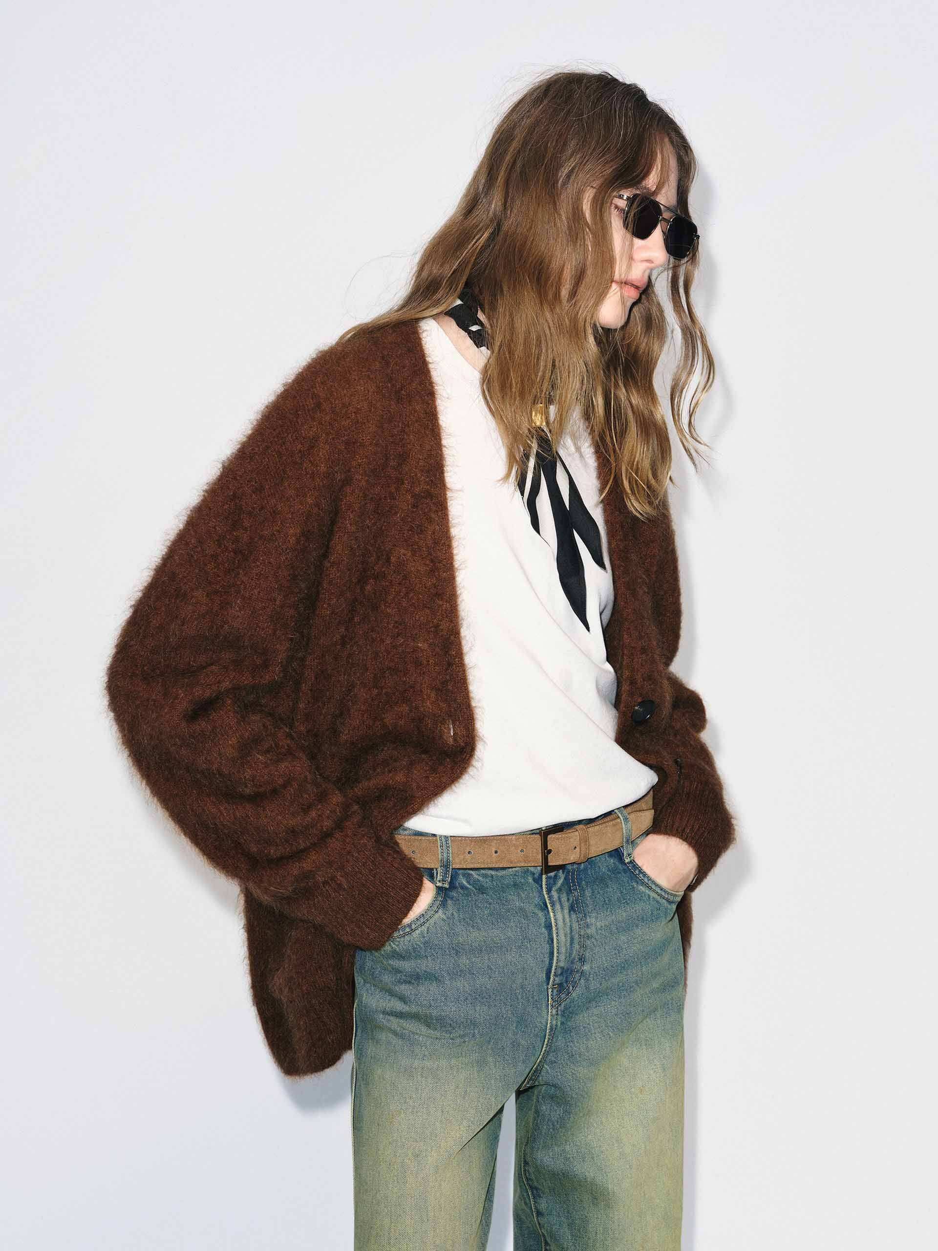 Furry Touch Knitted Cardigan - Image 12