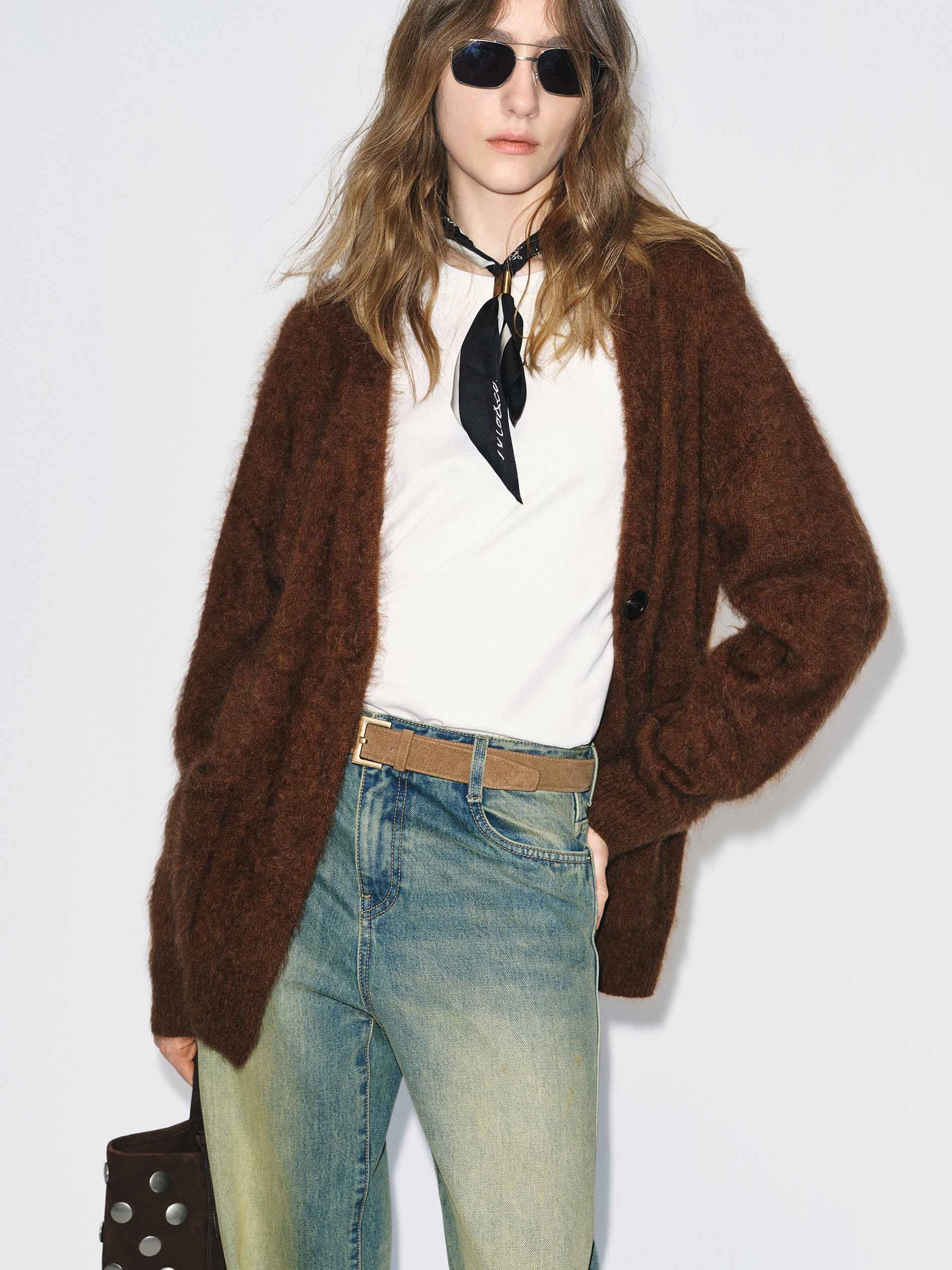 Furry Touch Knitted Cardigan - Image 13